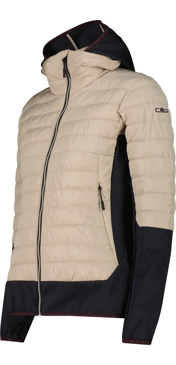 WOMAN JACKET HYBRID FIX HOOD #3