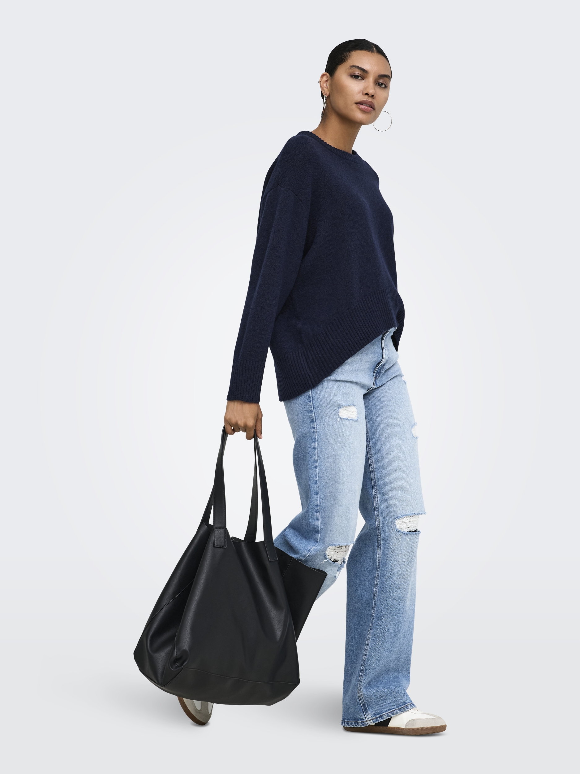 ONLALIVIA LS HIGH-LOW O-NECK NOOS KNT #6