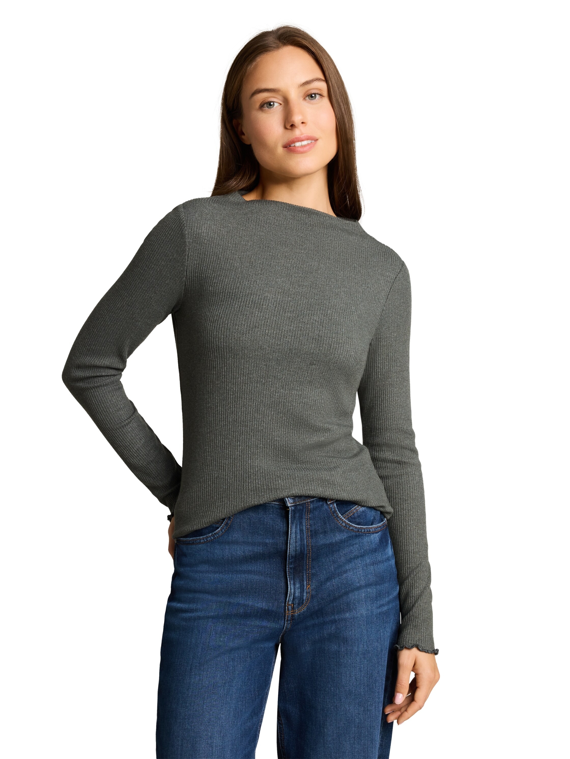 T-shirt rib with lettuce hems #5