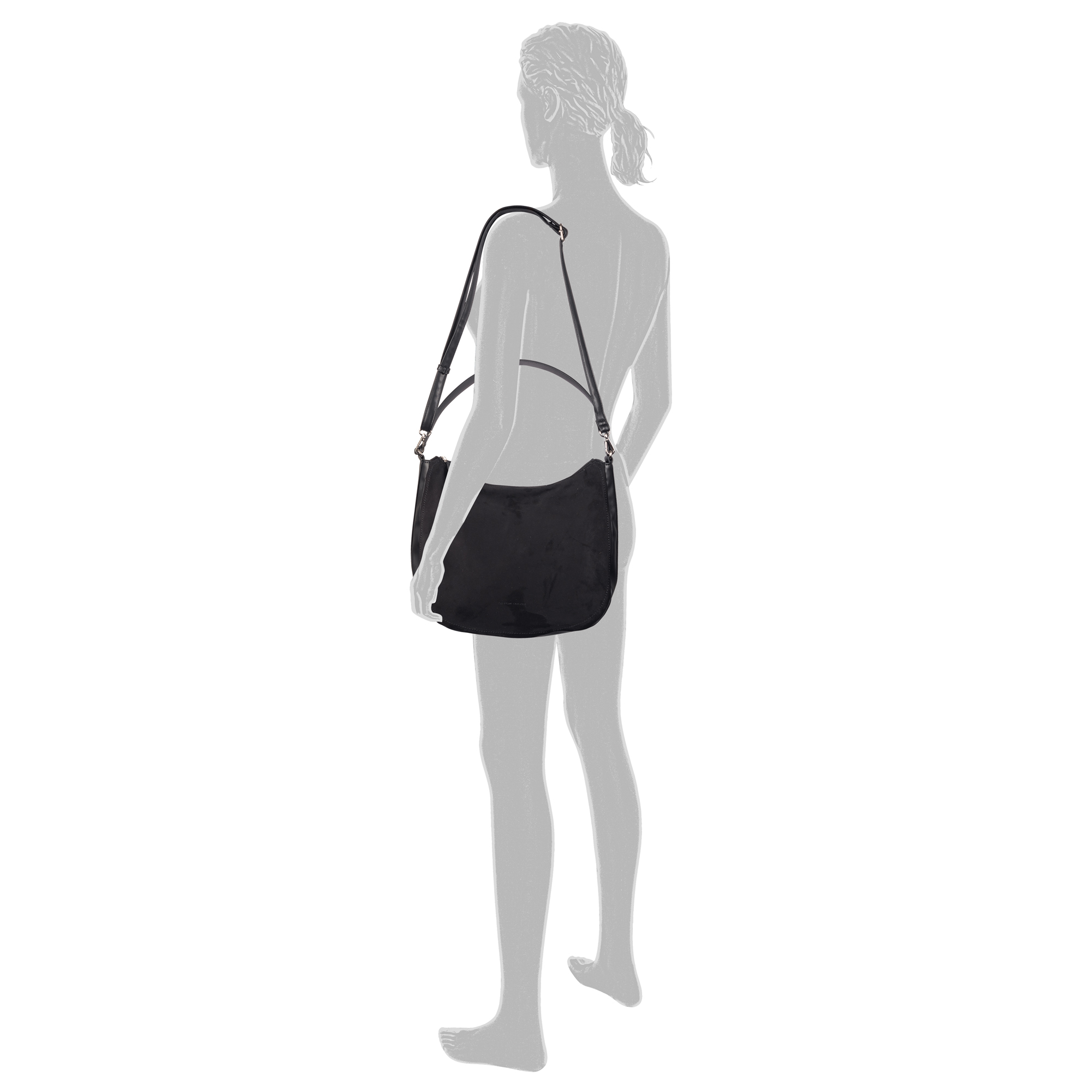 Lorella, Hobo bag M, black #4