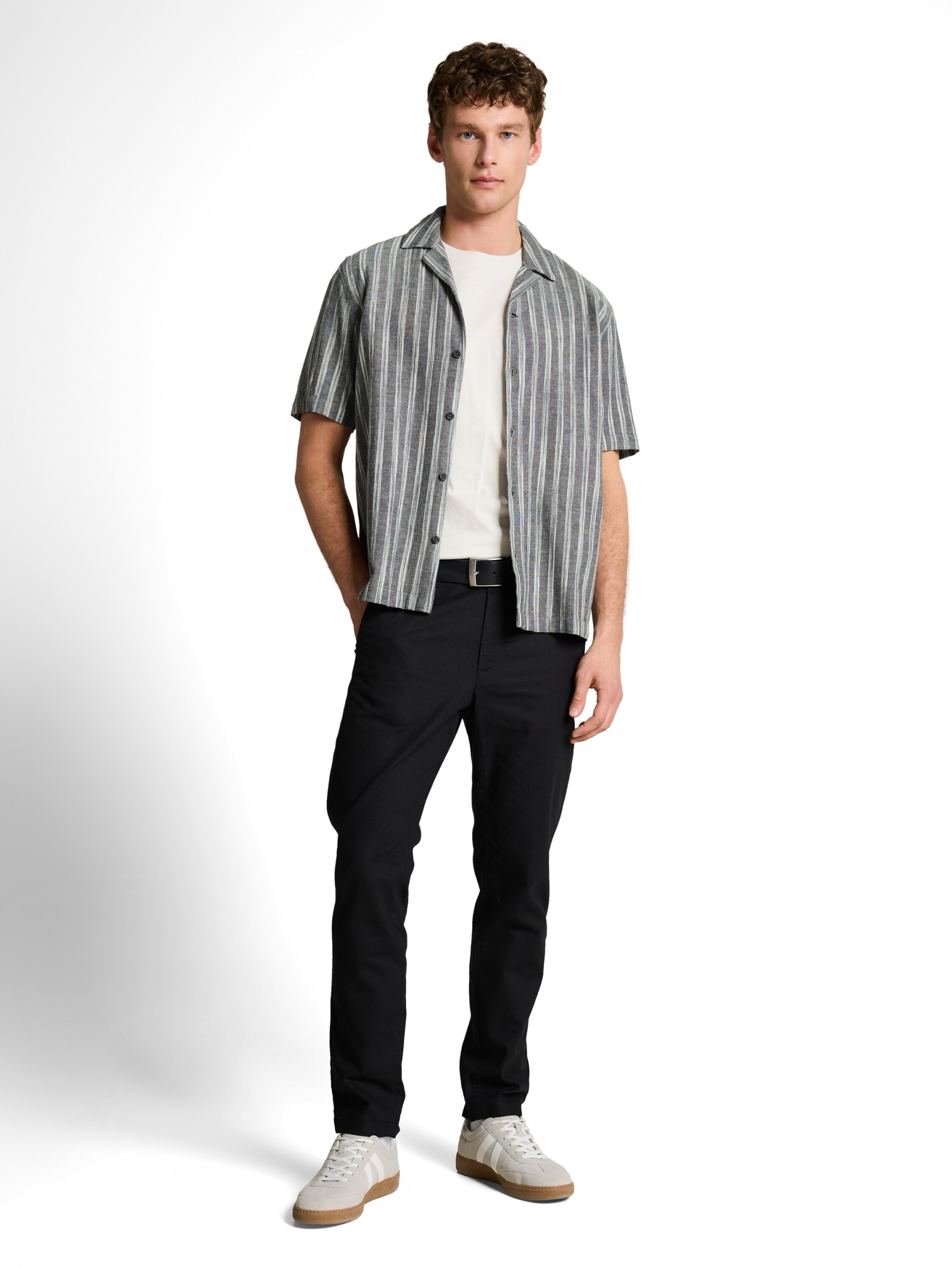 relaxed structured striped shi #3