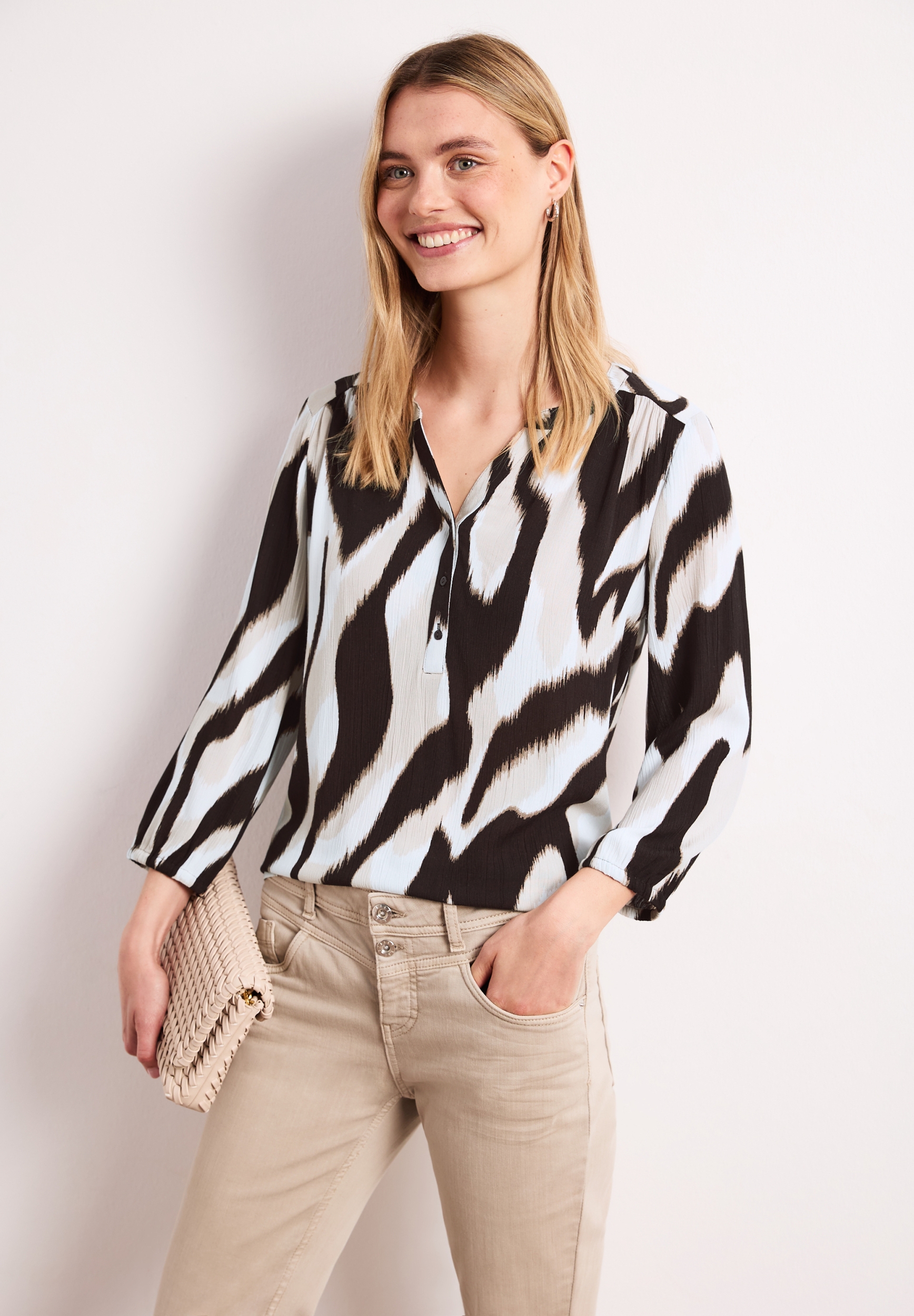 printed mat-mix shirt w.button #3