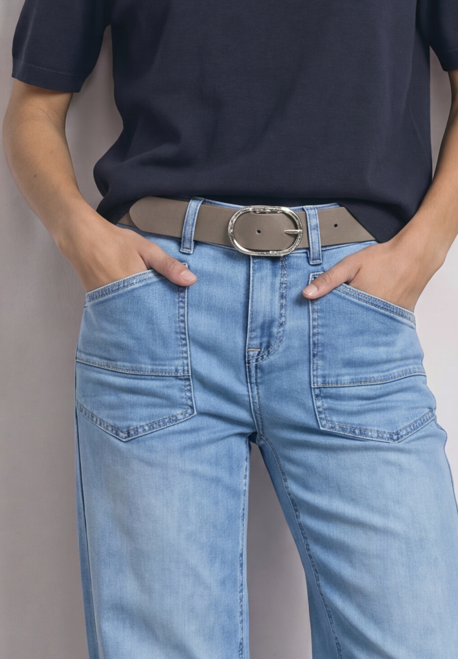 OP_Leather Belt with Textured #4