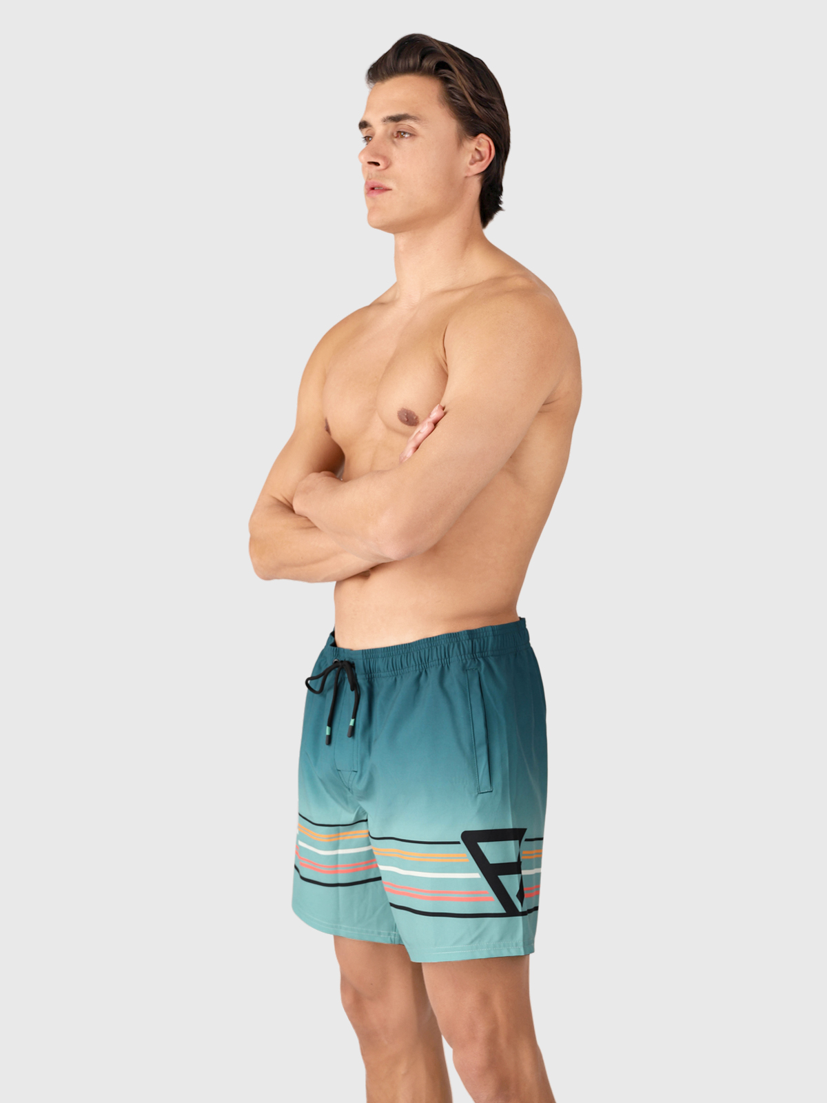 Bru-conic-Stripe Men Swim Shorts #4