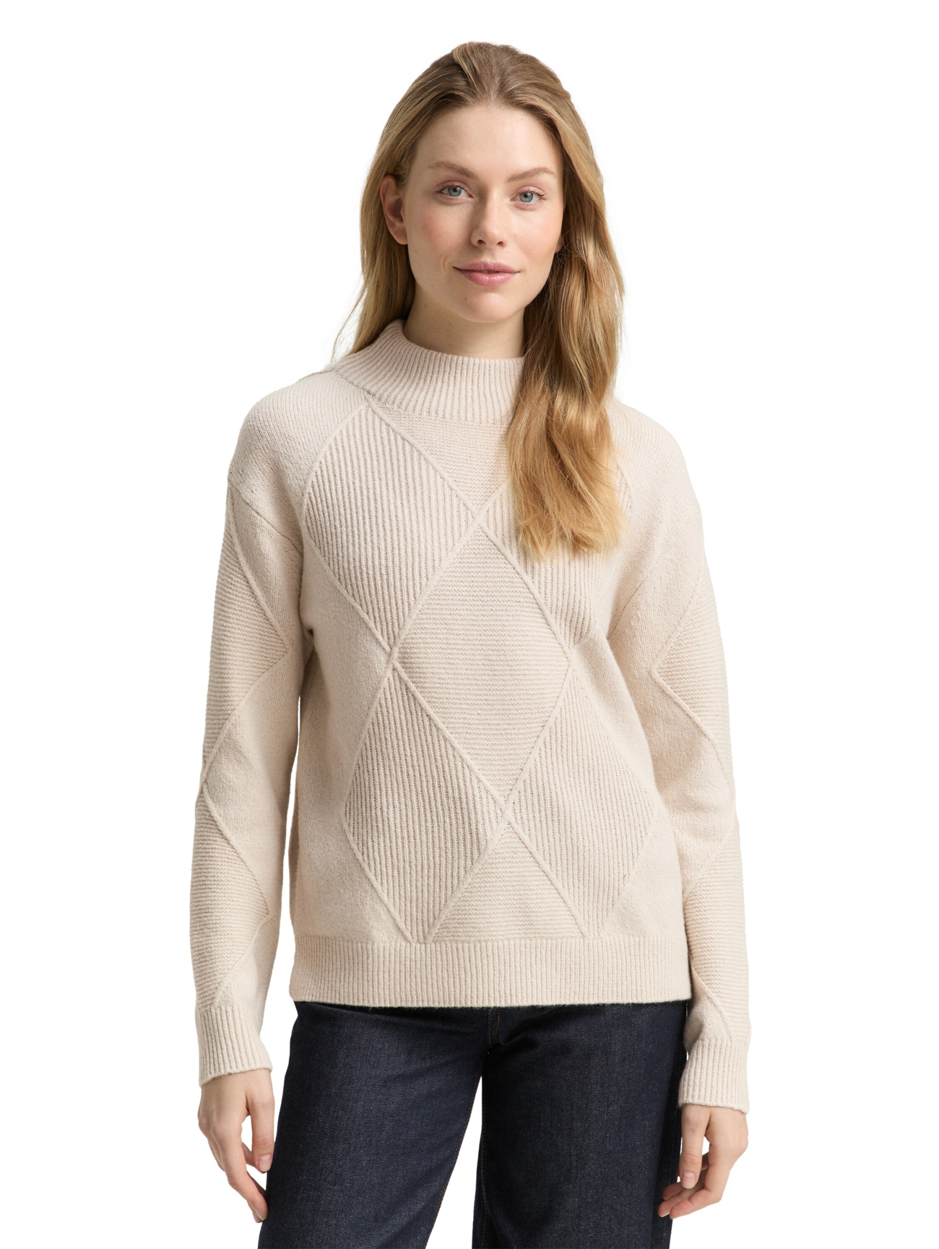 knit funnel-neck pullover #5