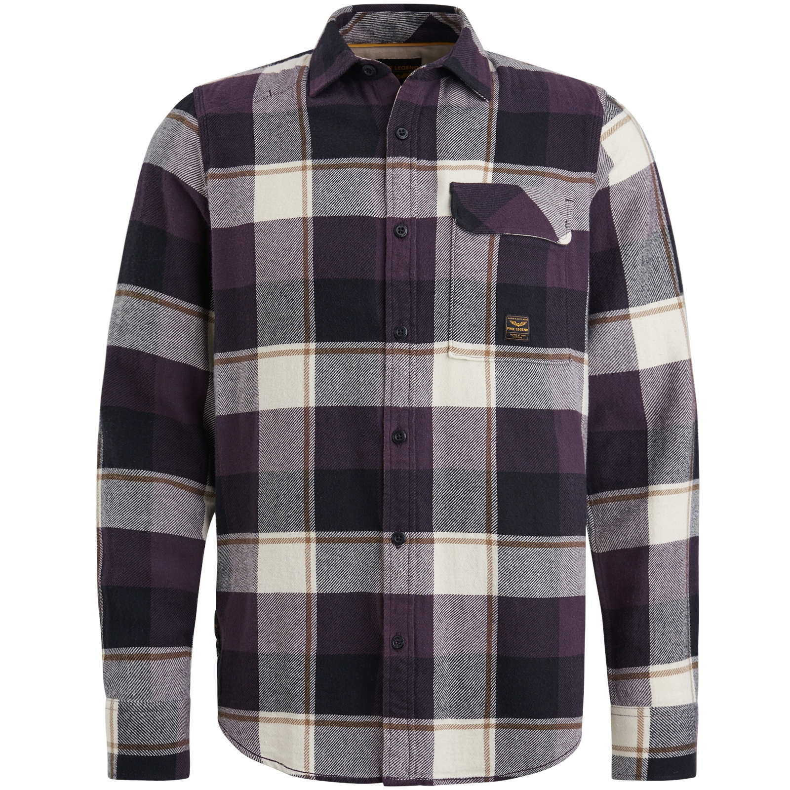 Long Sleeve Shirt Ctn Flanel H. twill Check #1