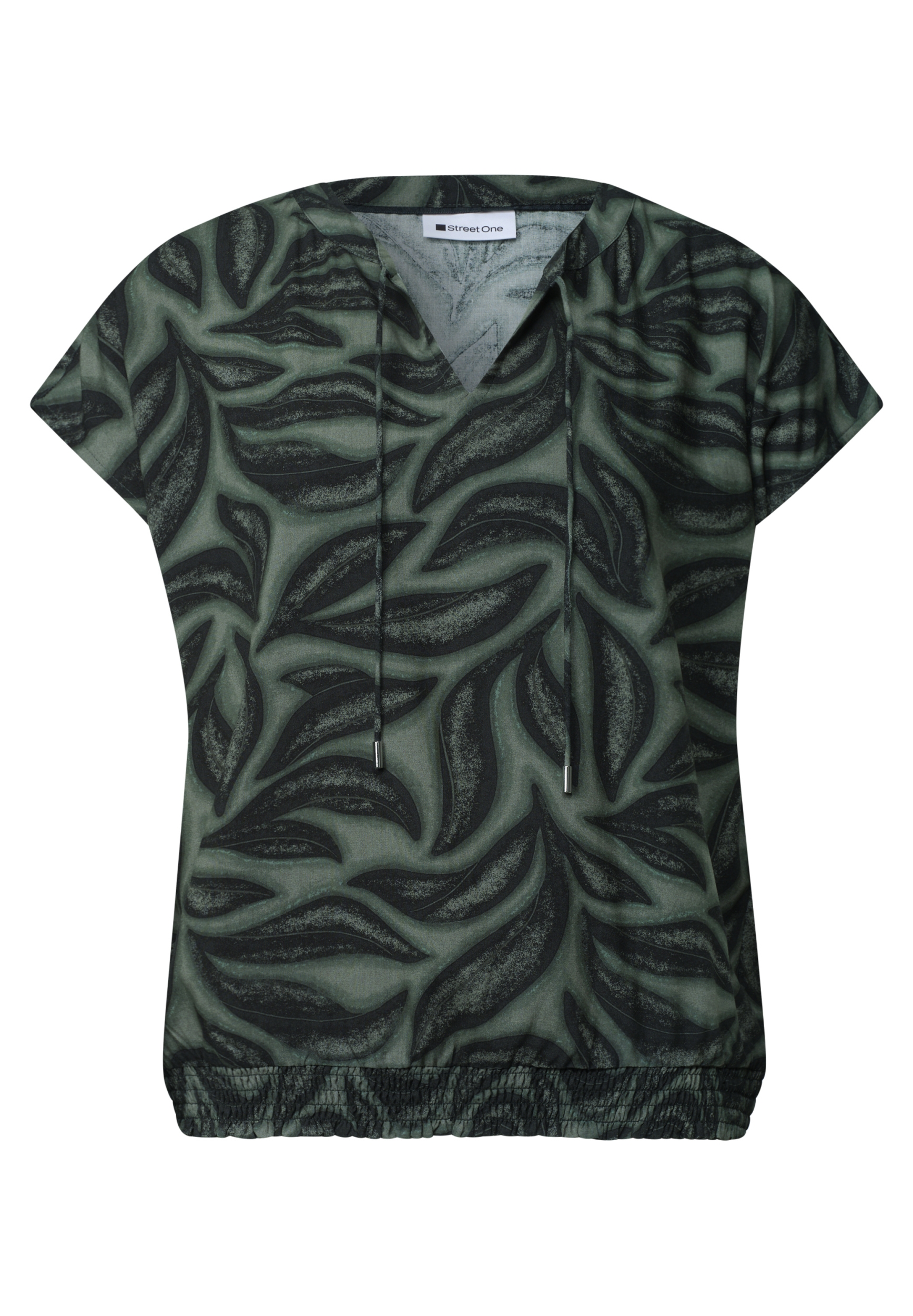 LTD QR Splitneck blouse w smok #1