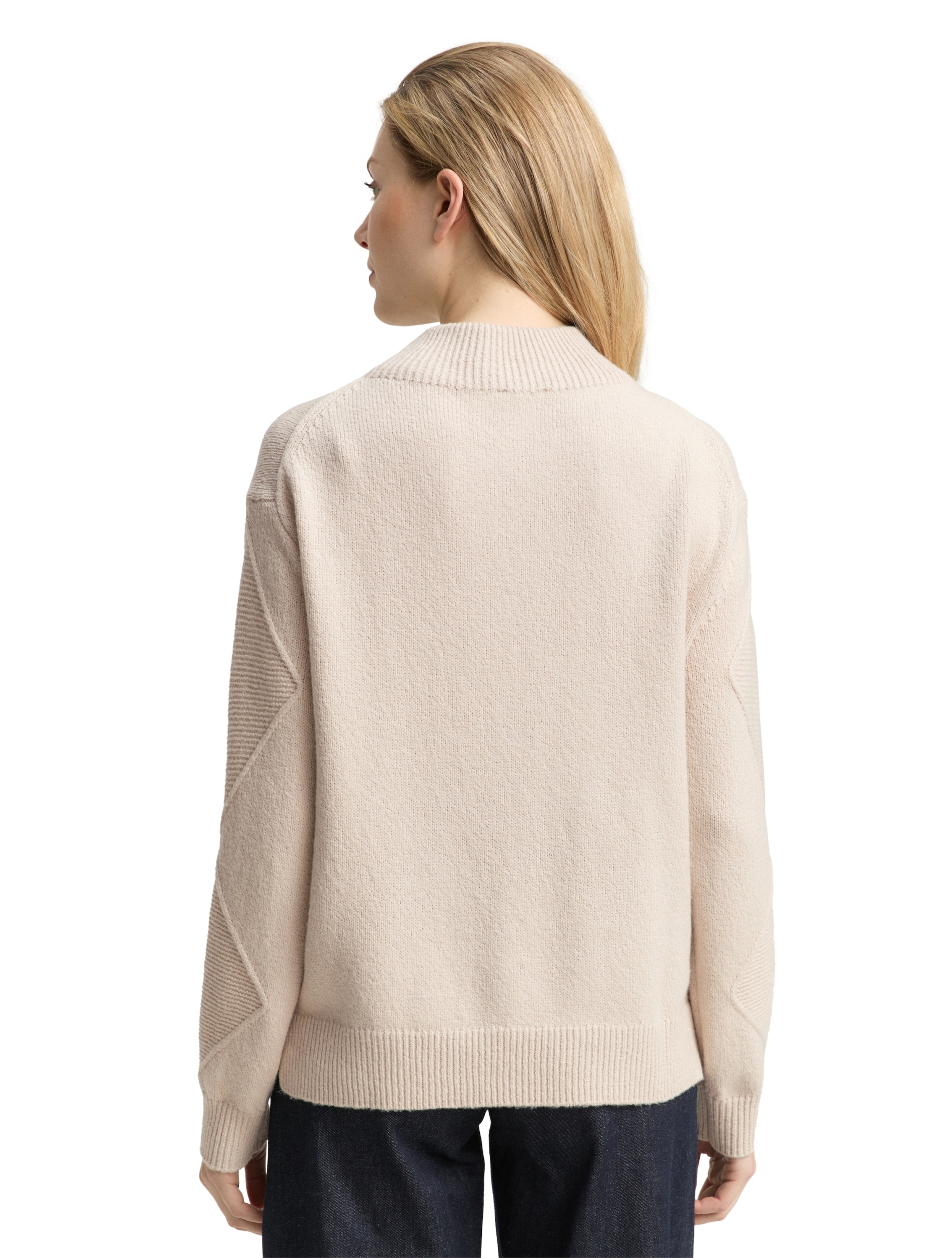 knit funnel-neck pullover #4