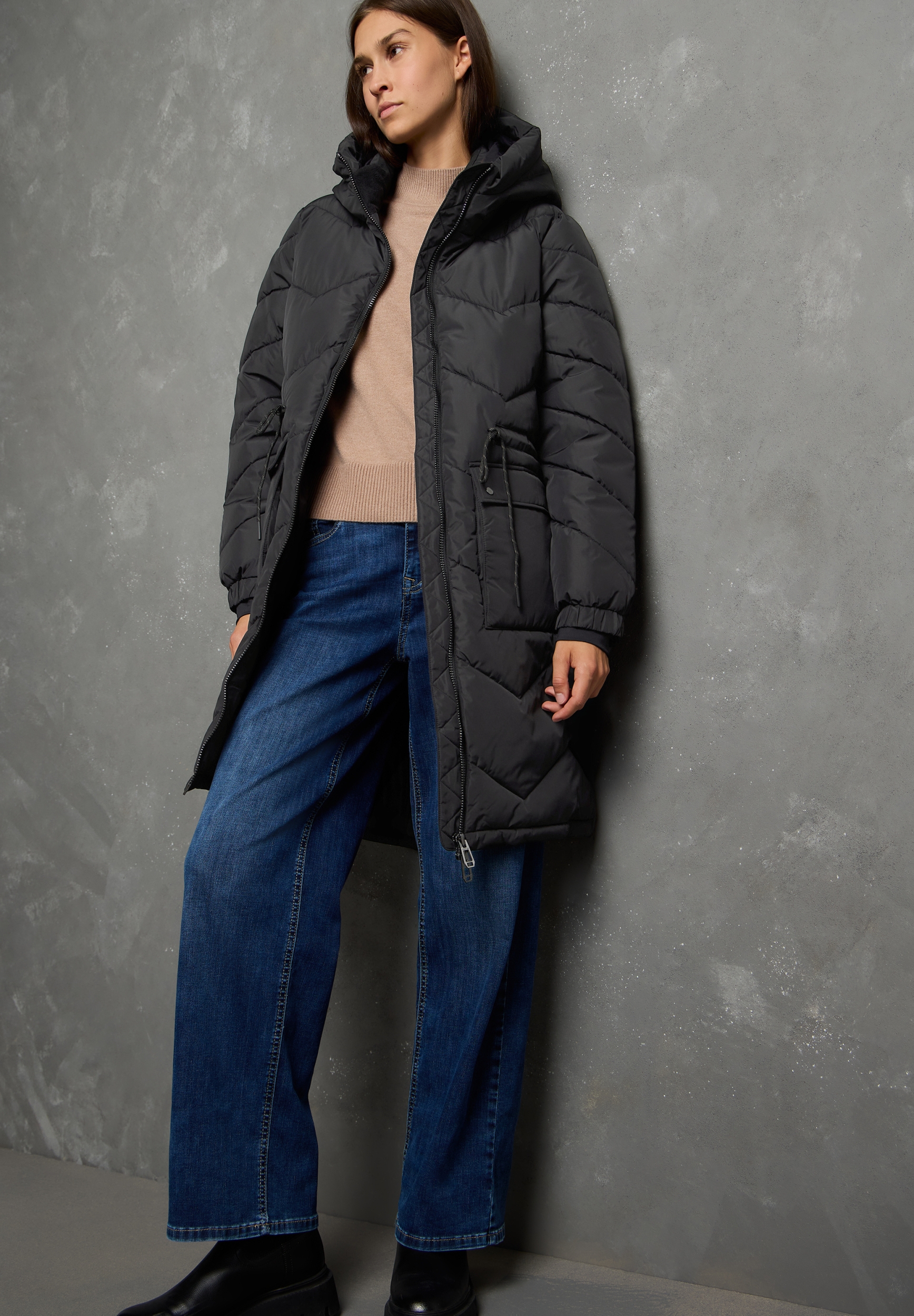 Studio Long Padded Zig Zag Jkt #3