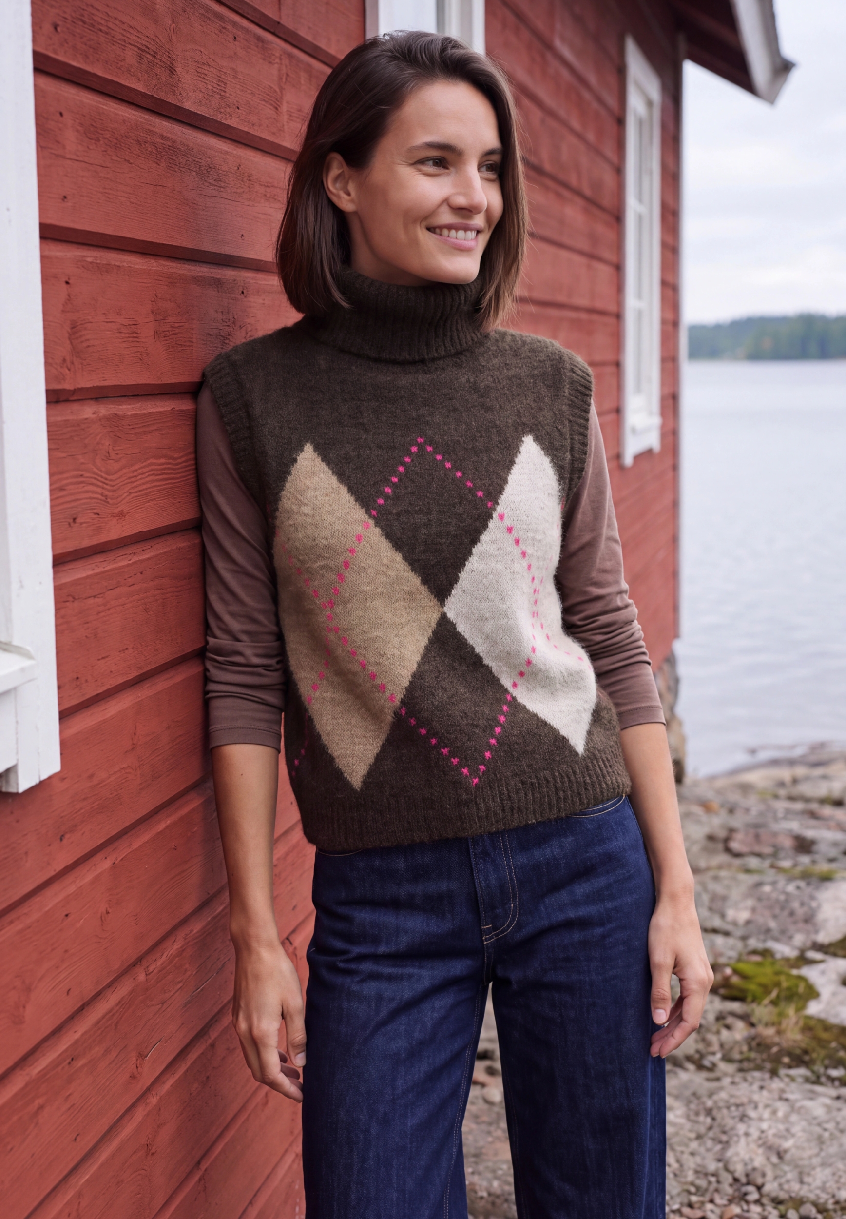 TOS Featheryarn argyle vest #5