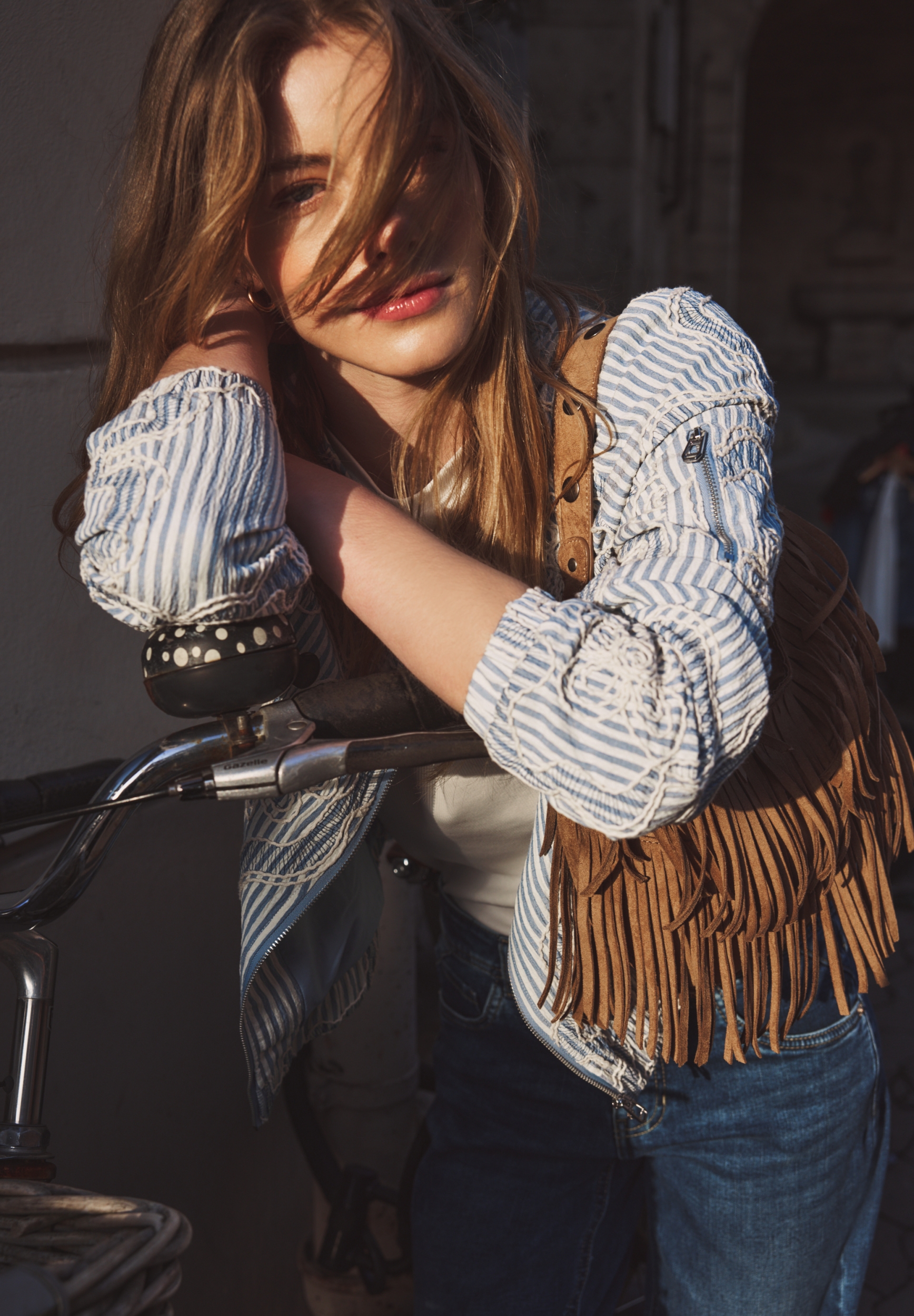 STUDIO Striped Blouson Jkt #7