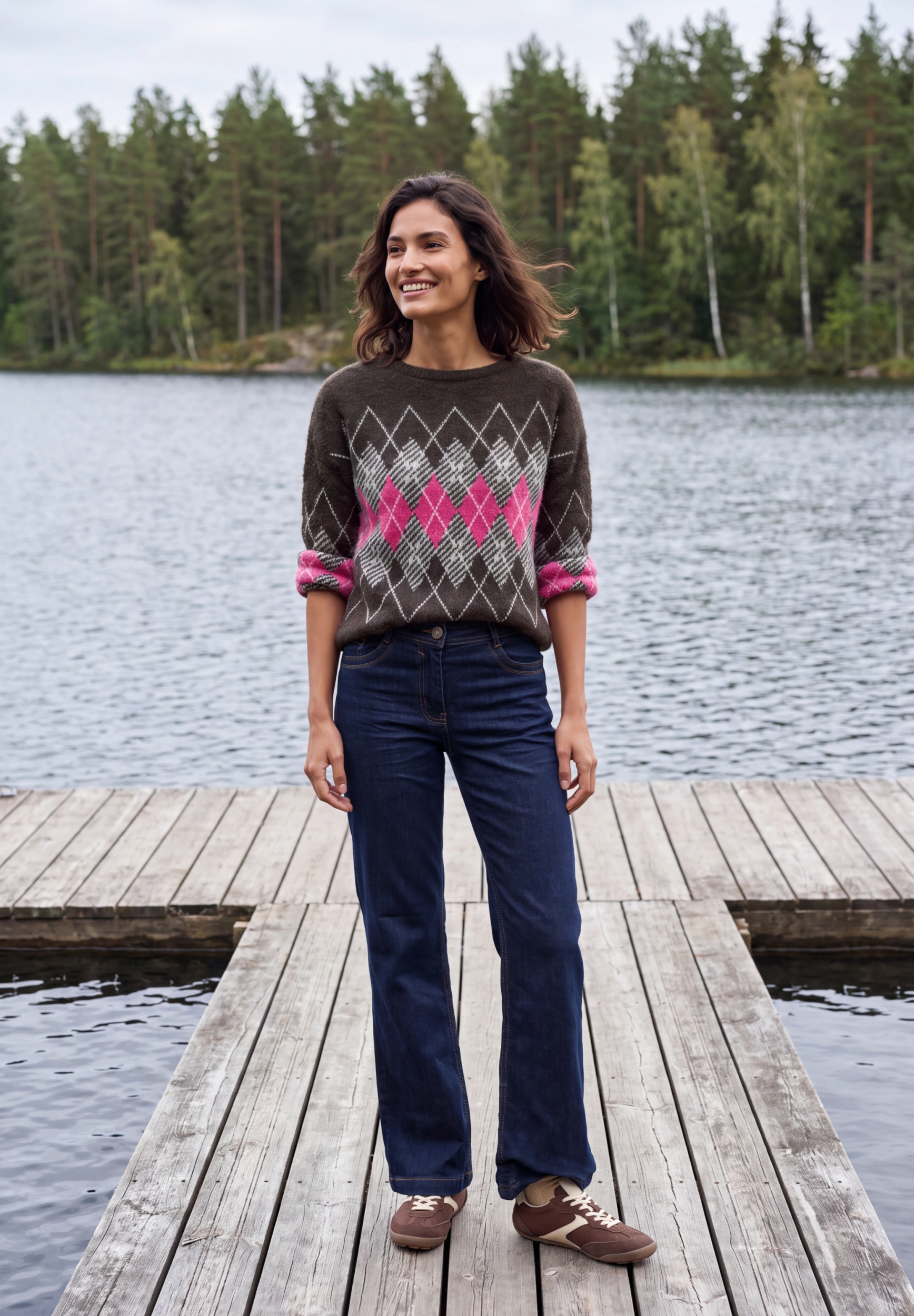 TOS Feather yarn AOP sweater #5