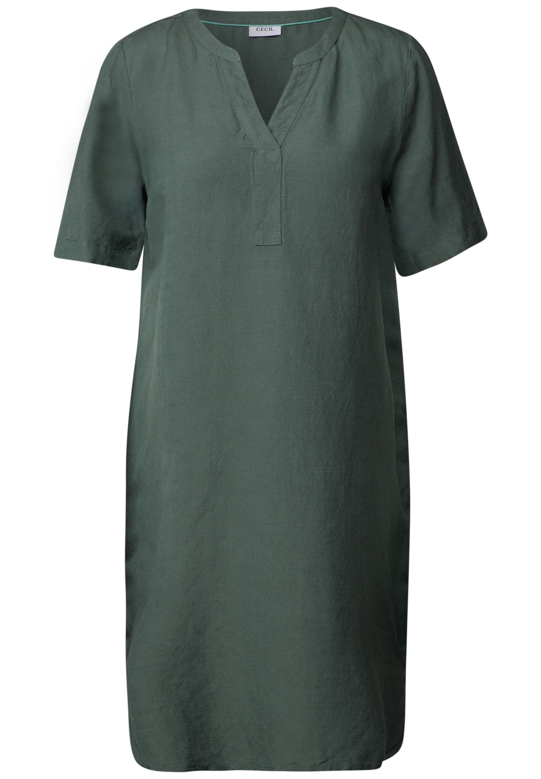 LINEN_LI/CV_Solid Split Neck D #1