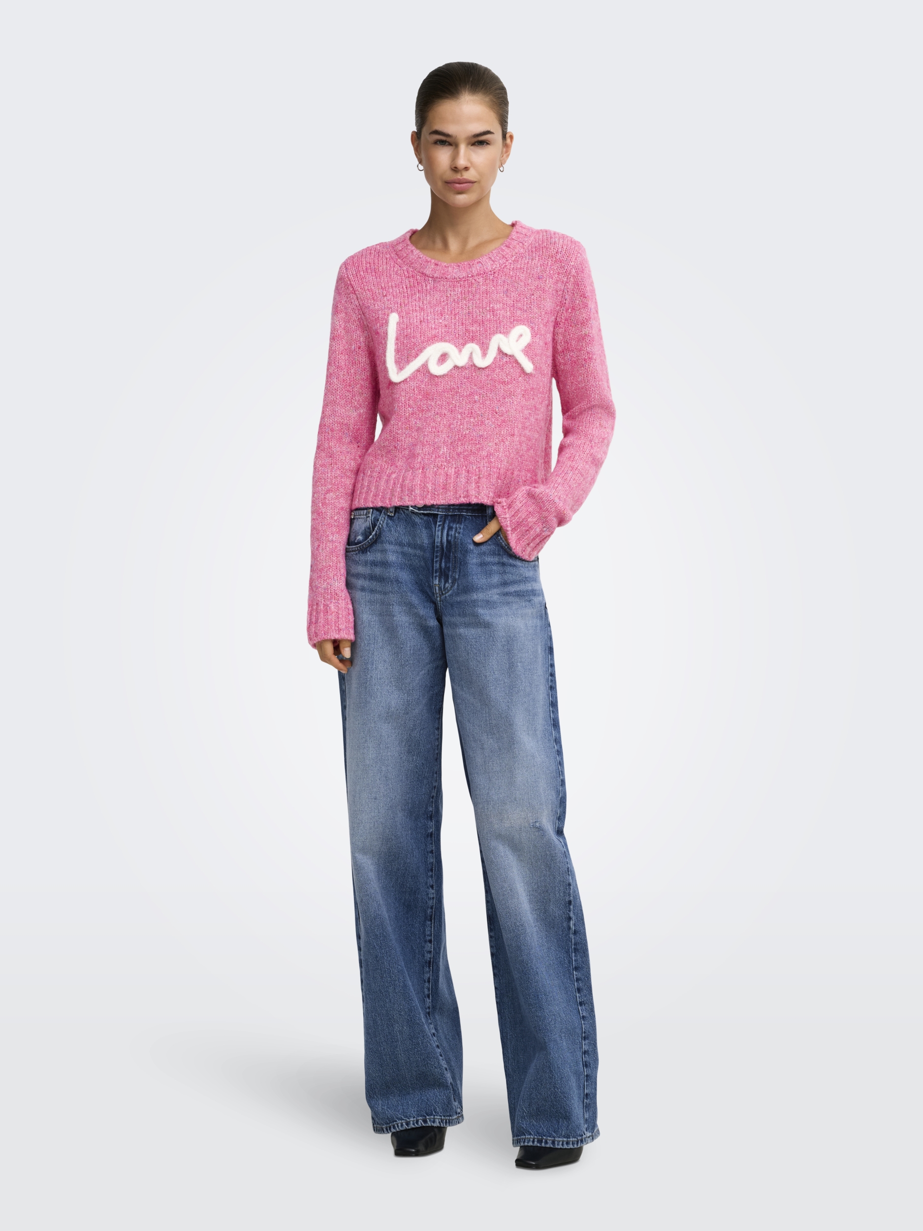 ONLSMILLA LS TEXT DETAIL O-NECK CCKNT #6