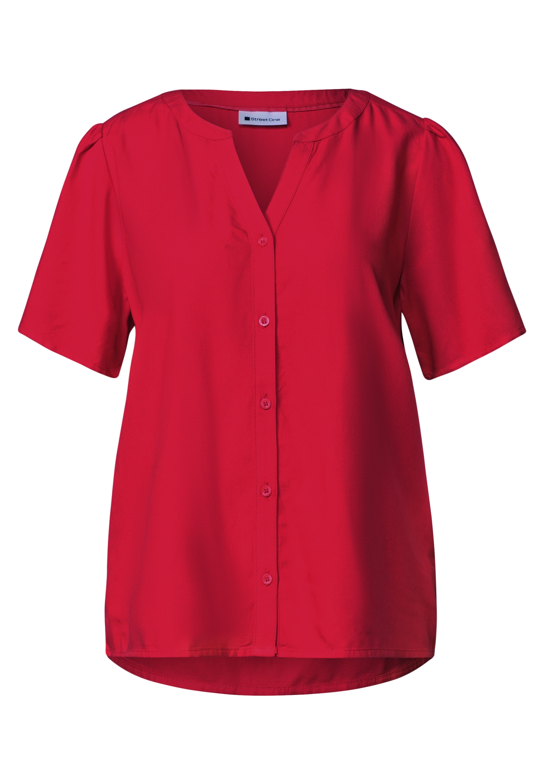 Buttoned splitneck blouse UNI #1