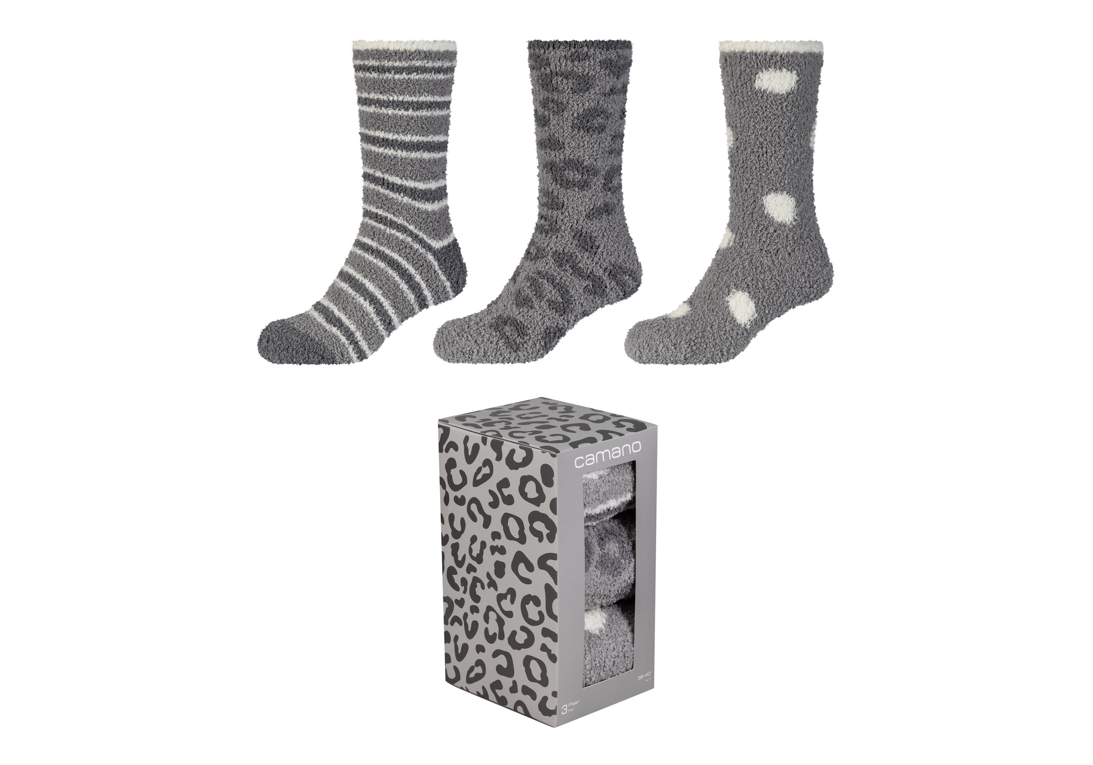 Women sustainable cosy patterned Socks in Box 3p