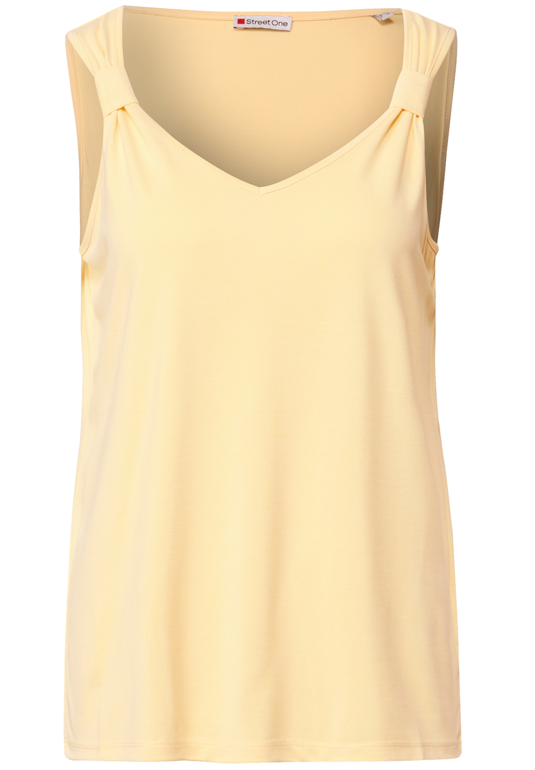 silk look top w.knot detail #1
