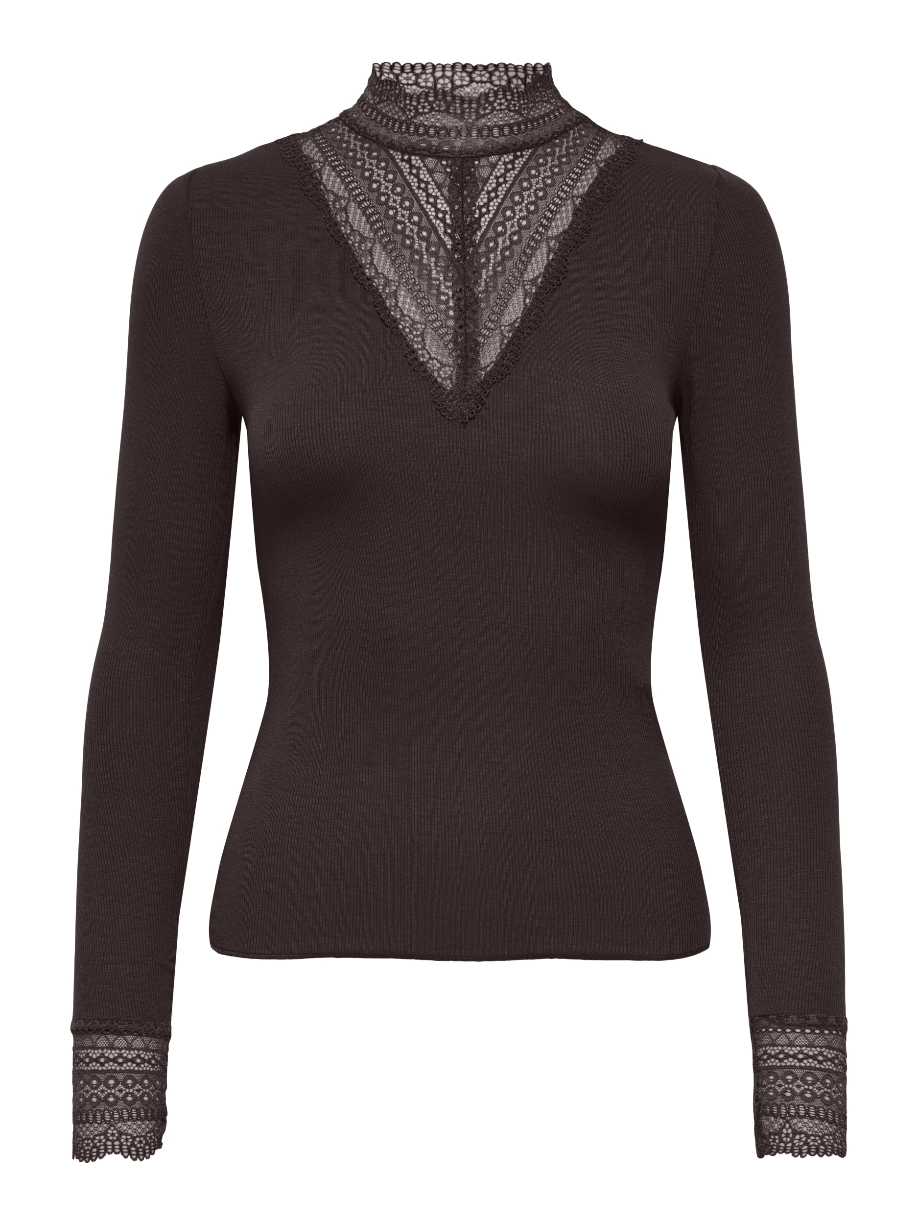 ONLTILDE L/S HIGH NECK LACE TOP JRS NOOS #1