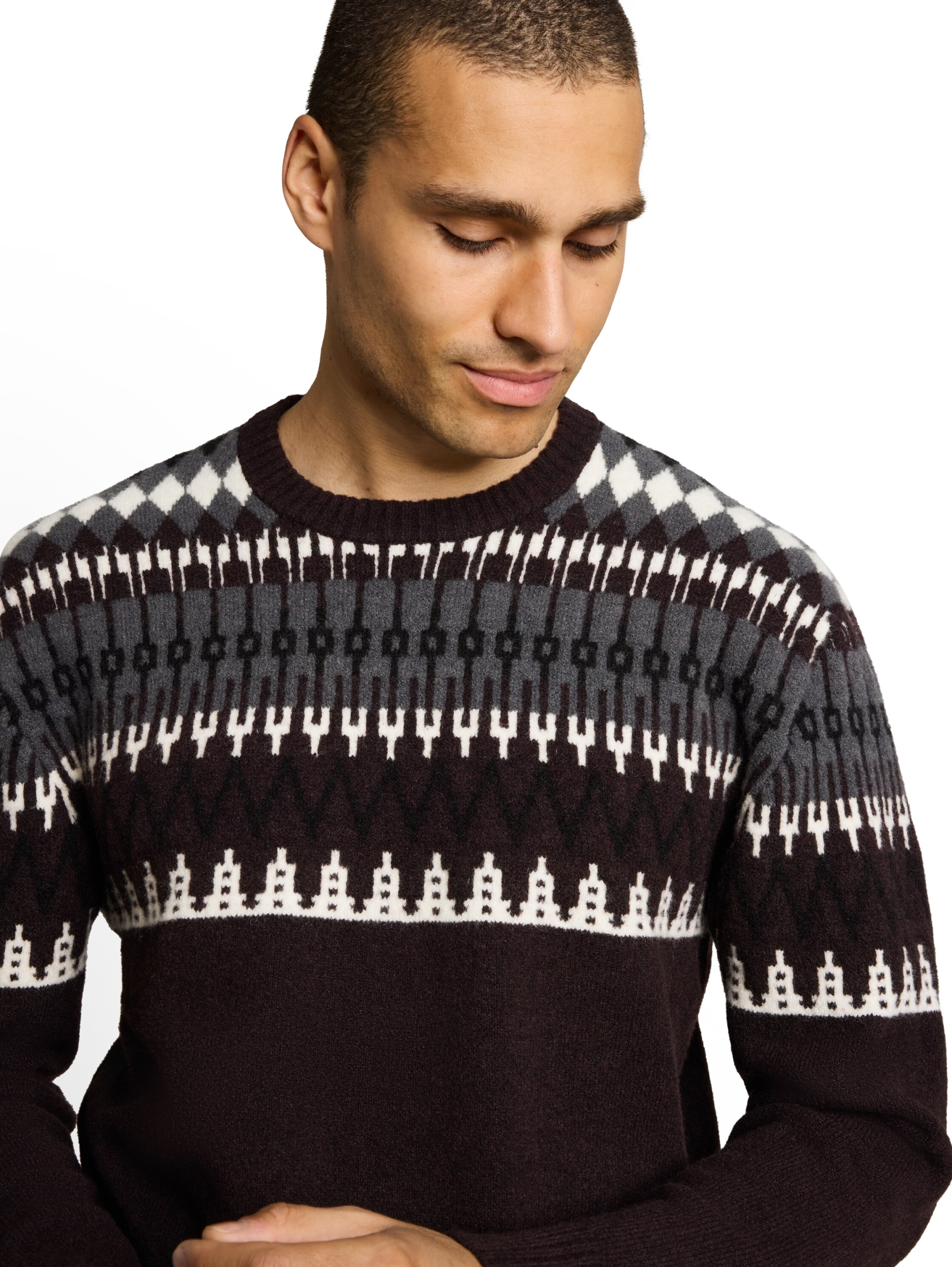 fair isle crew neck knit #6