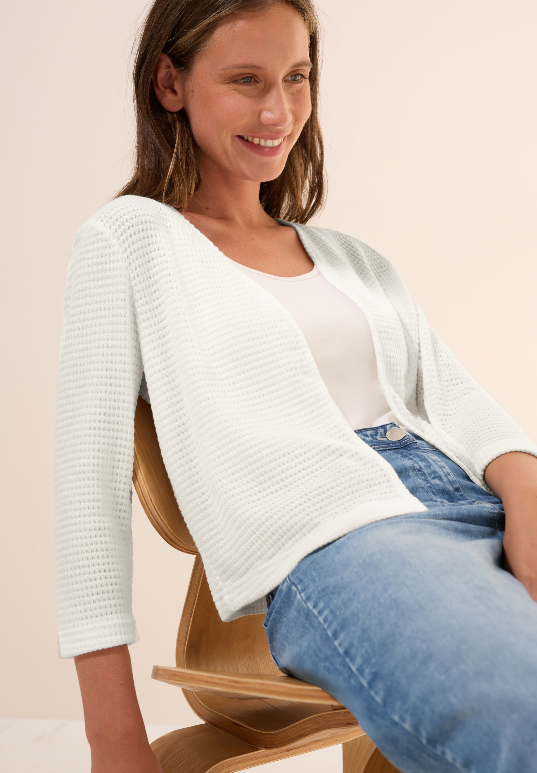 Ajour Knit Open Jacket #6