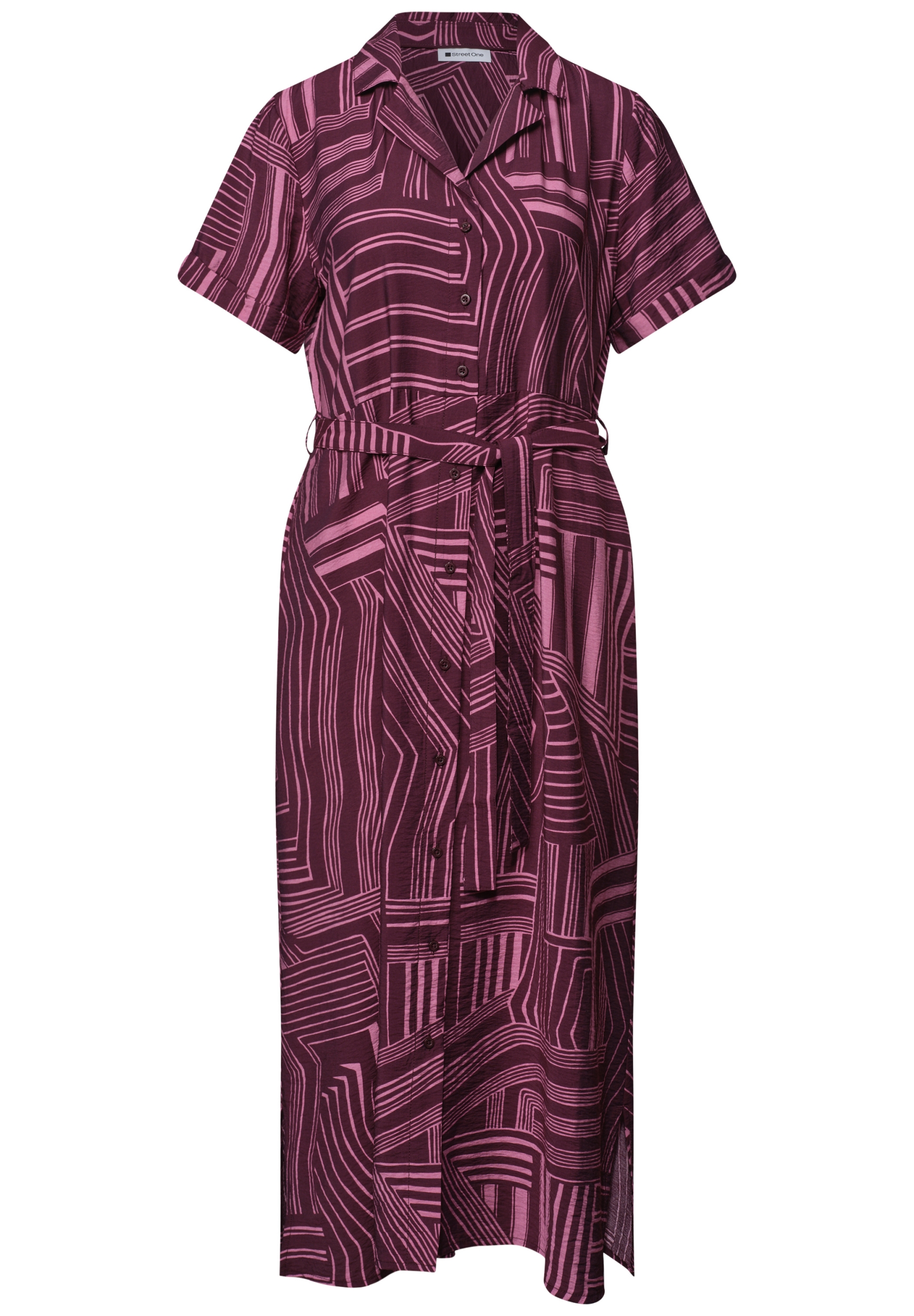 Bowling collar Shirt Dress_AOP #1