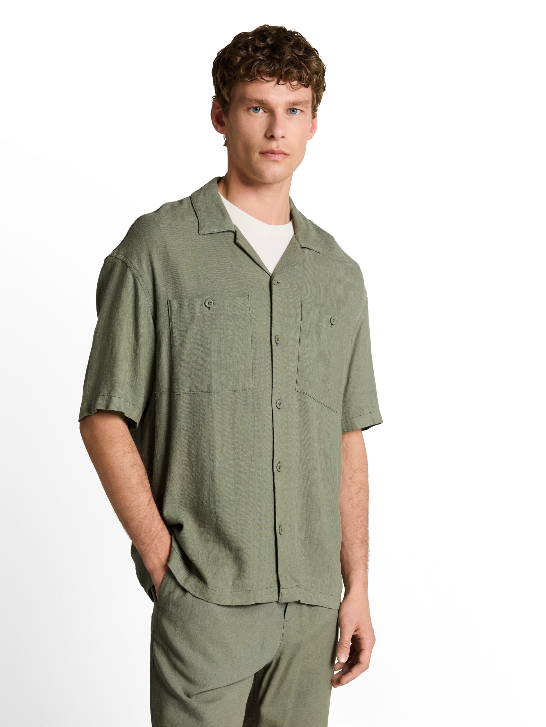 loose fit structured viscose l #8