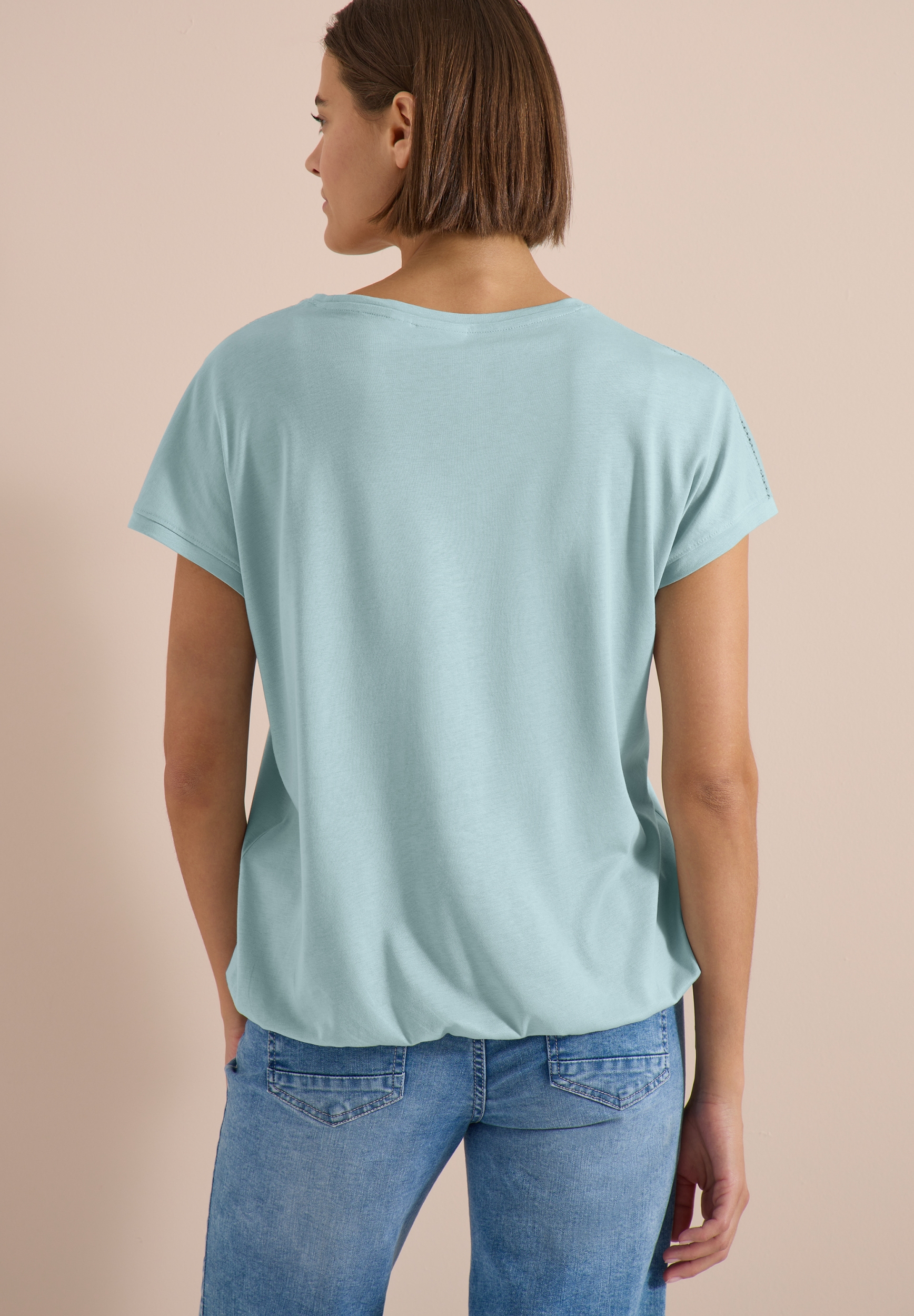 NOS Solid Lace Shoulder T-Shir #4