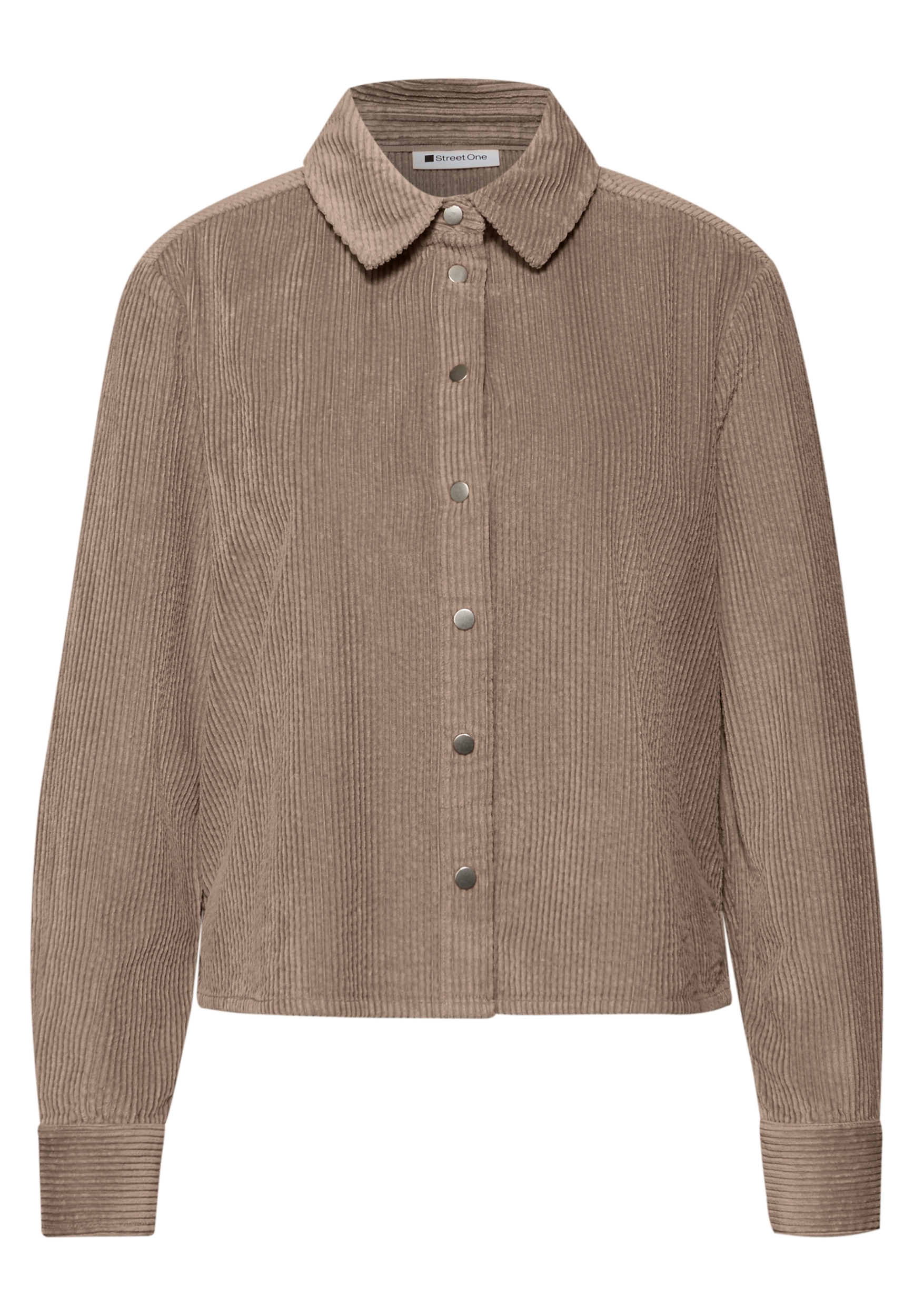 QR Corduroy shirtcollar blouse #1