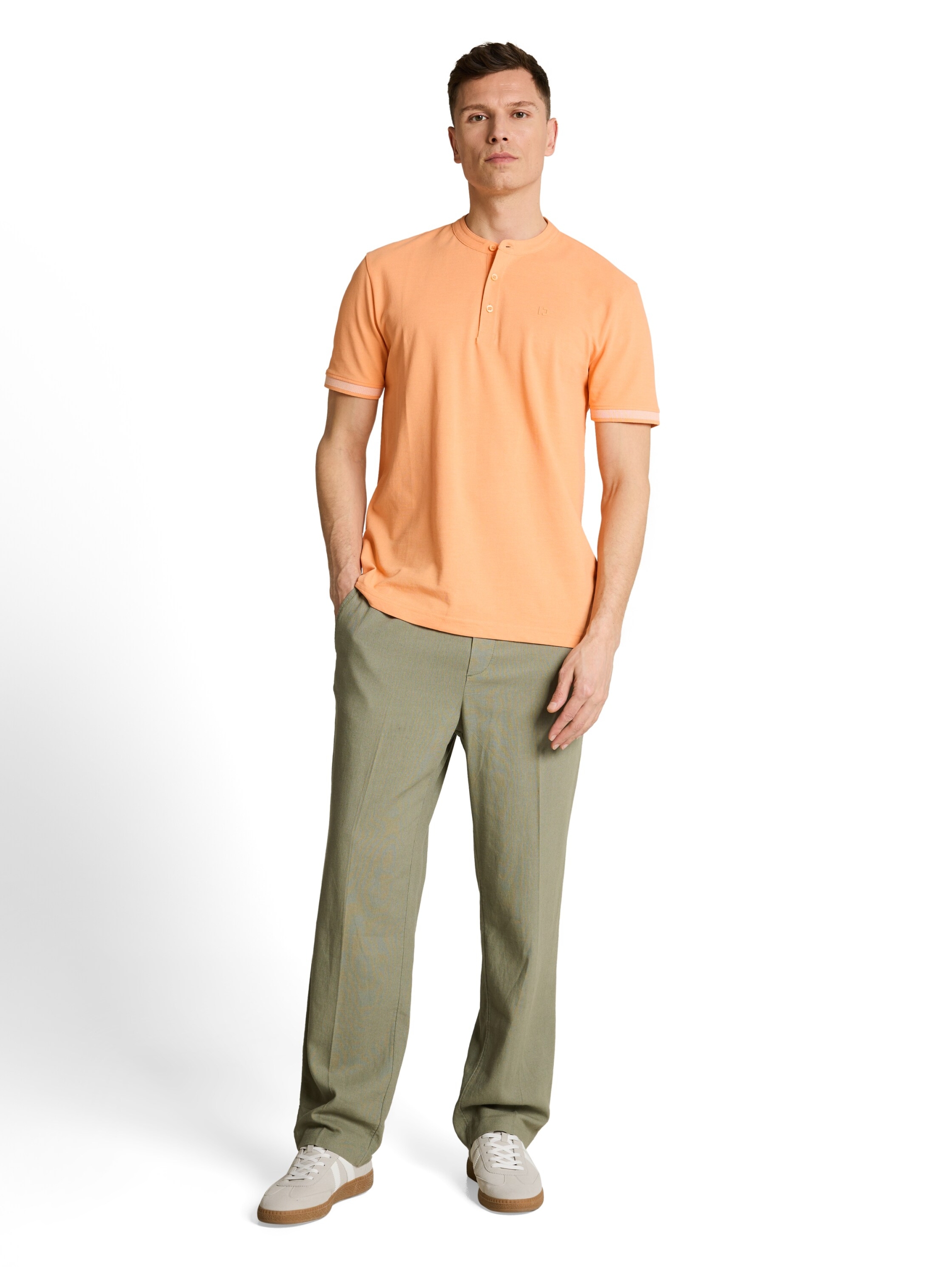 stand up collar two tone polo #3