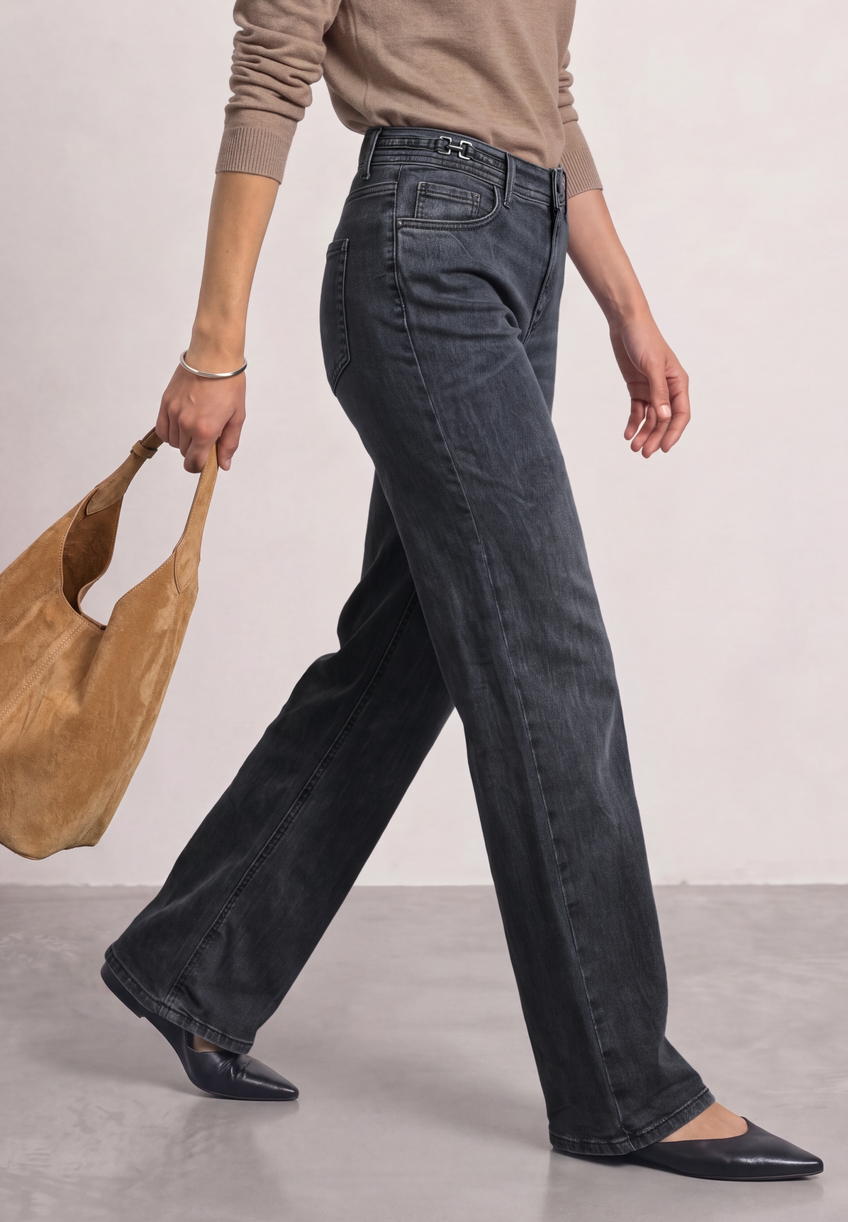 Style Emee Wide Leg.hw. grey w #3