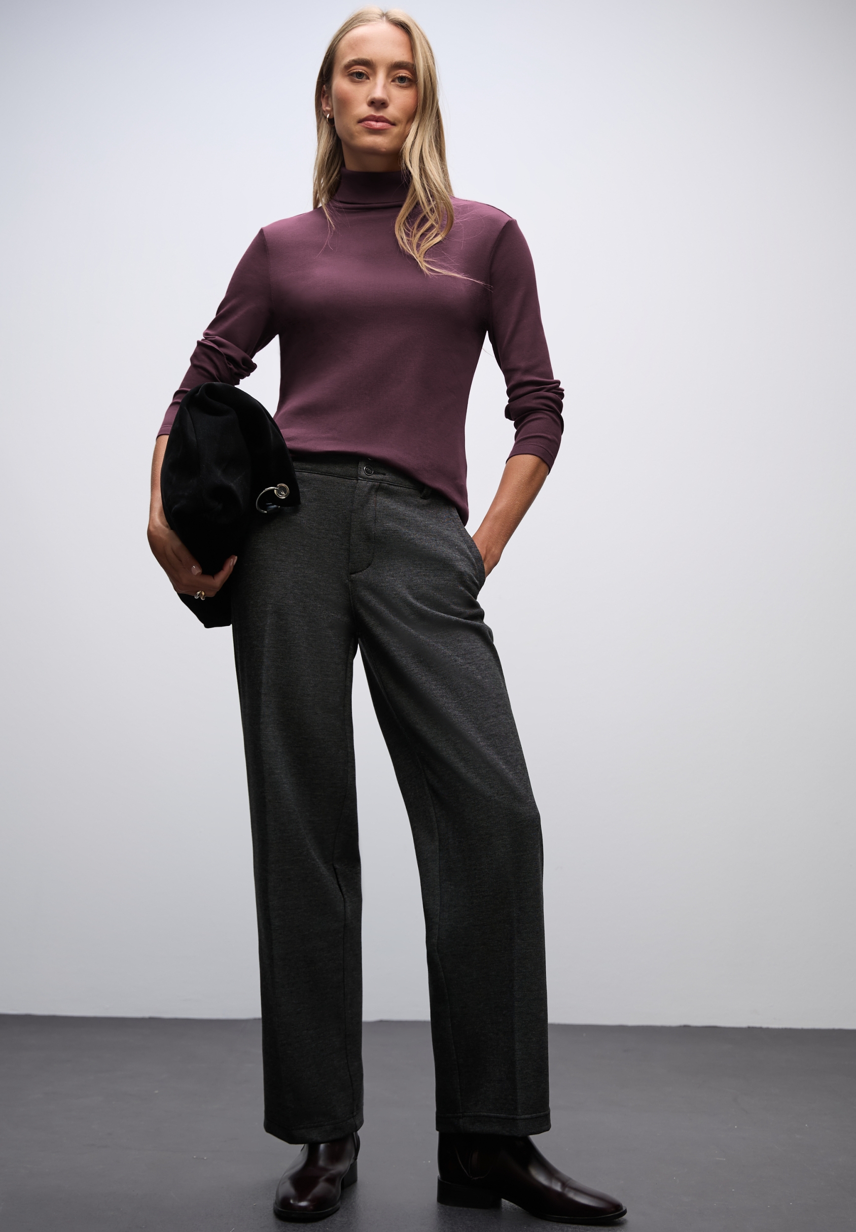 LTD QR basic rib roll neck shi #5