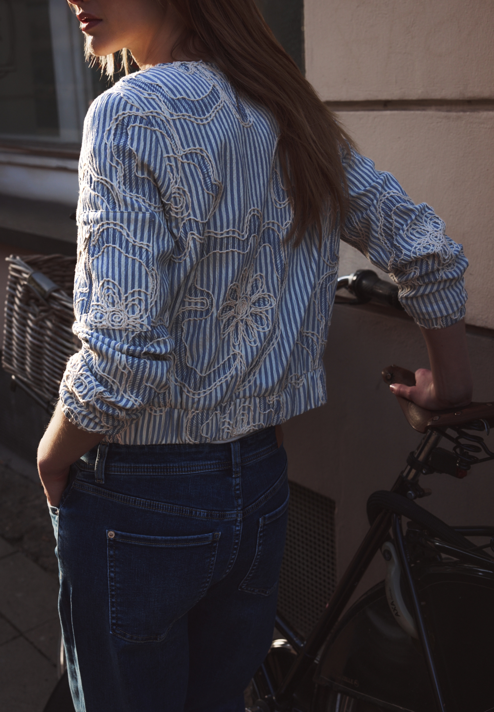 STUDIO Striped Blouson Jkt #4