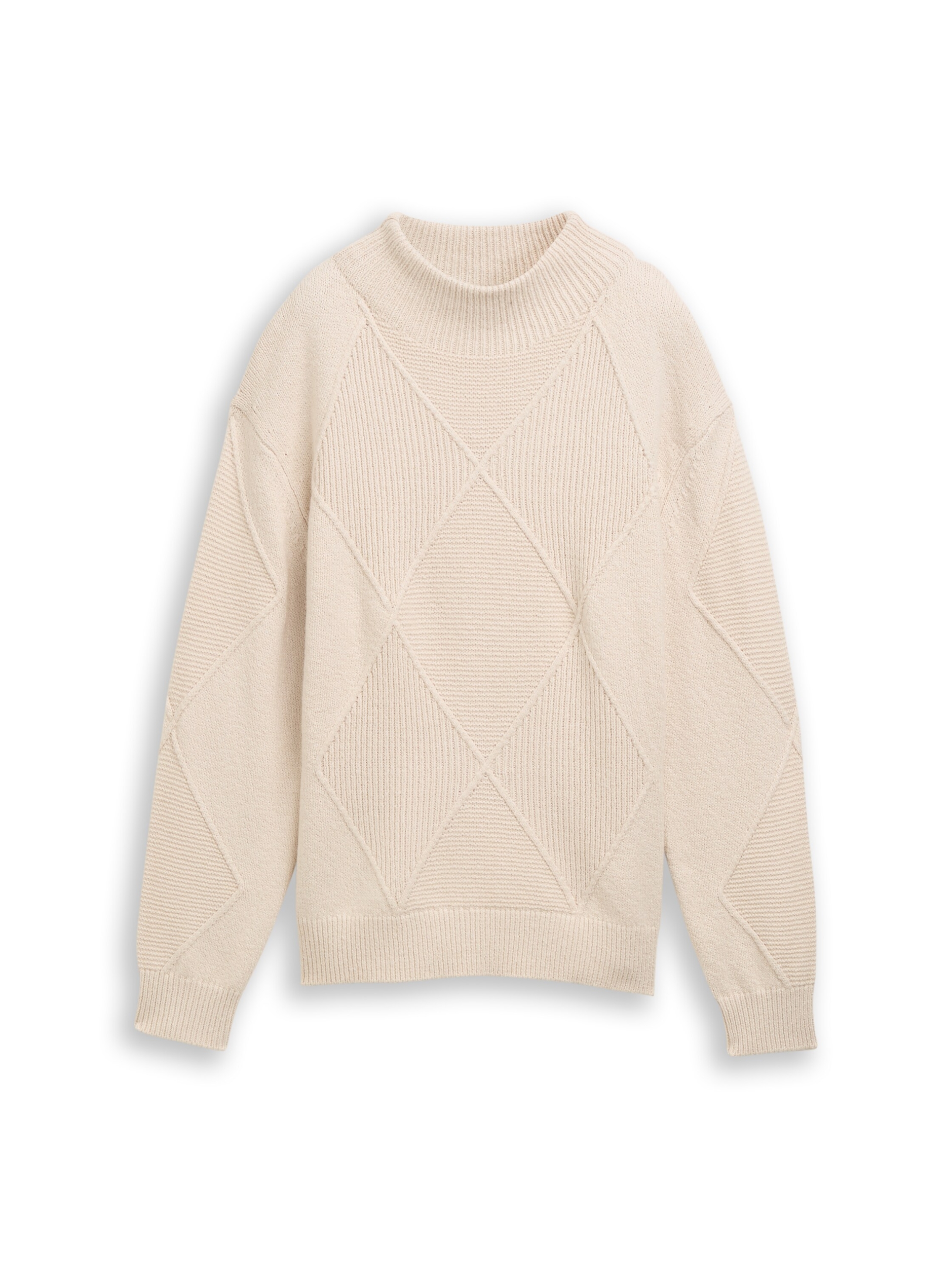 knit funnel-neck pullover #1