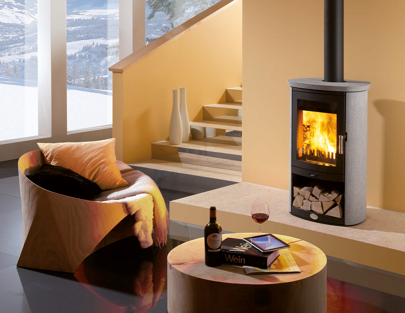 Rio Stone S, anthrazit, Stein creme glatt