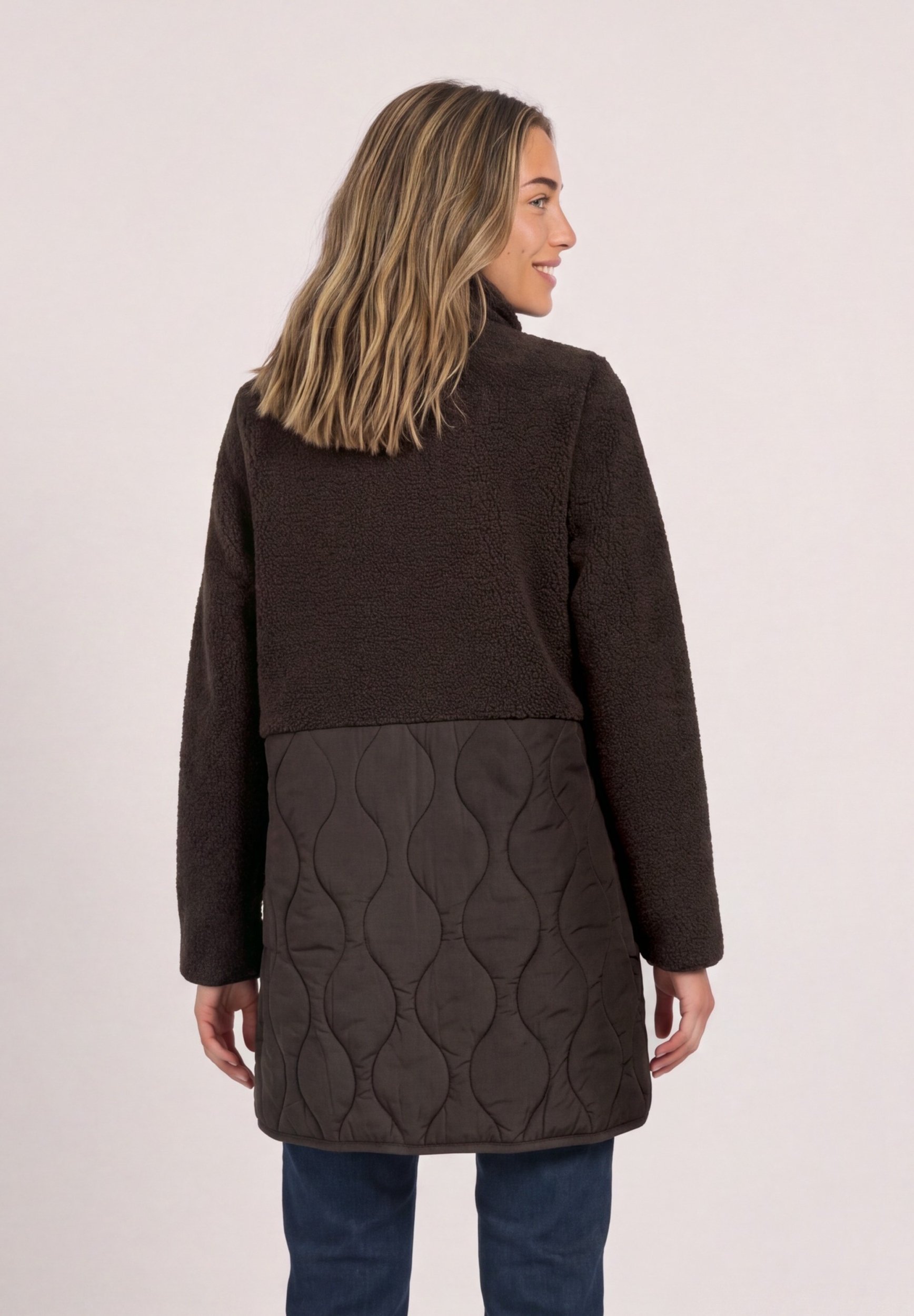 Mat Mix Teddy Coat w. Quilting #4
