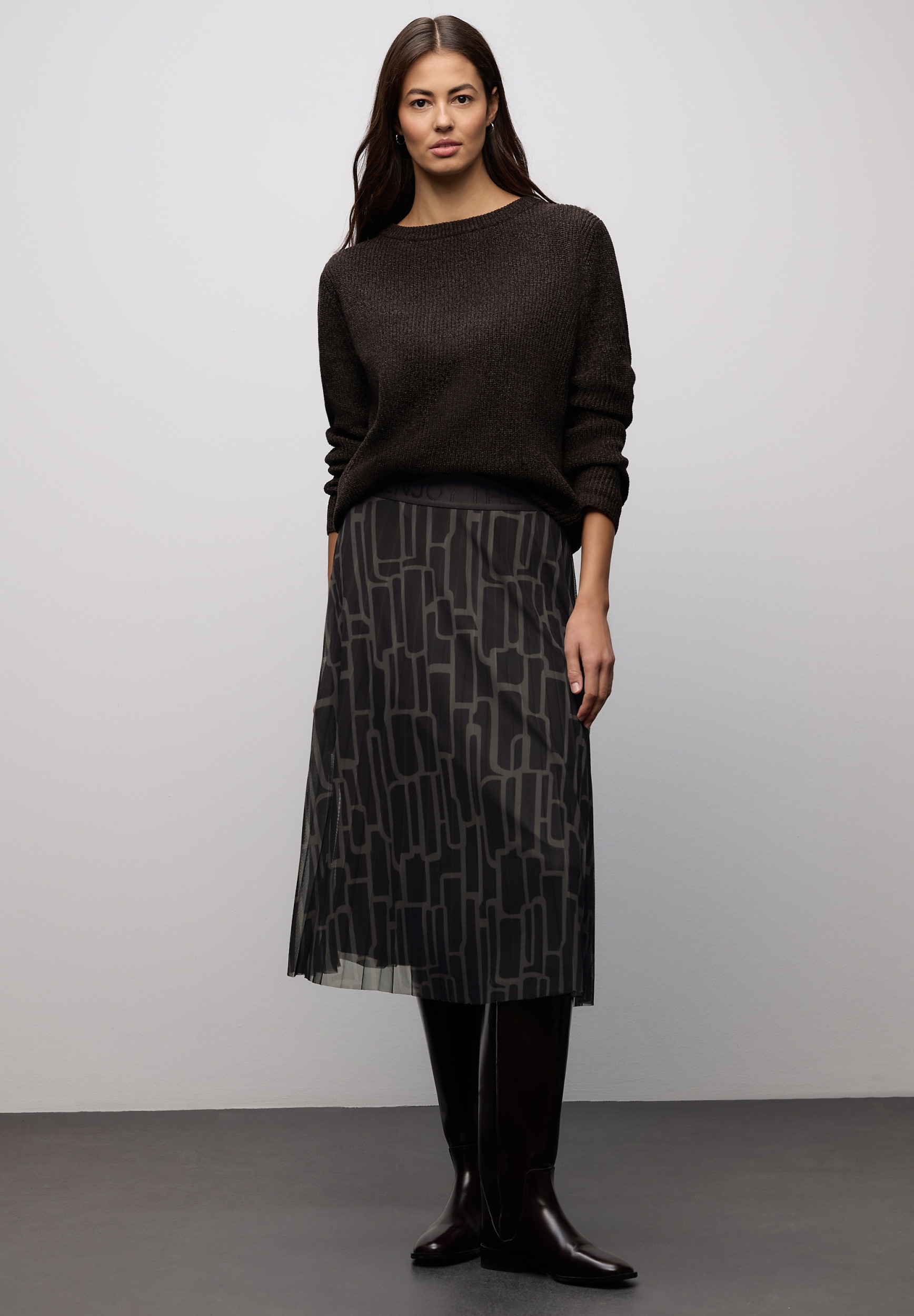 Mesh Plissée Skirt_print #3