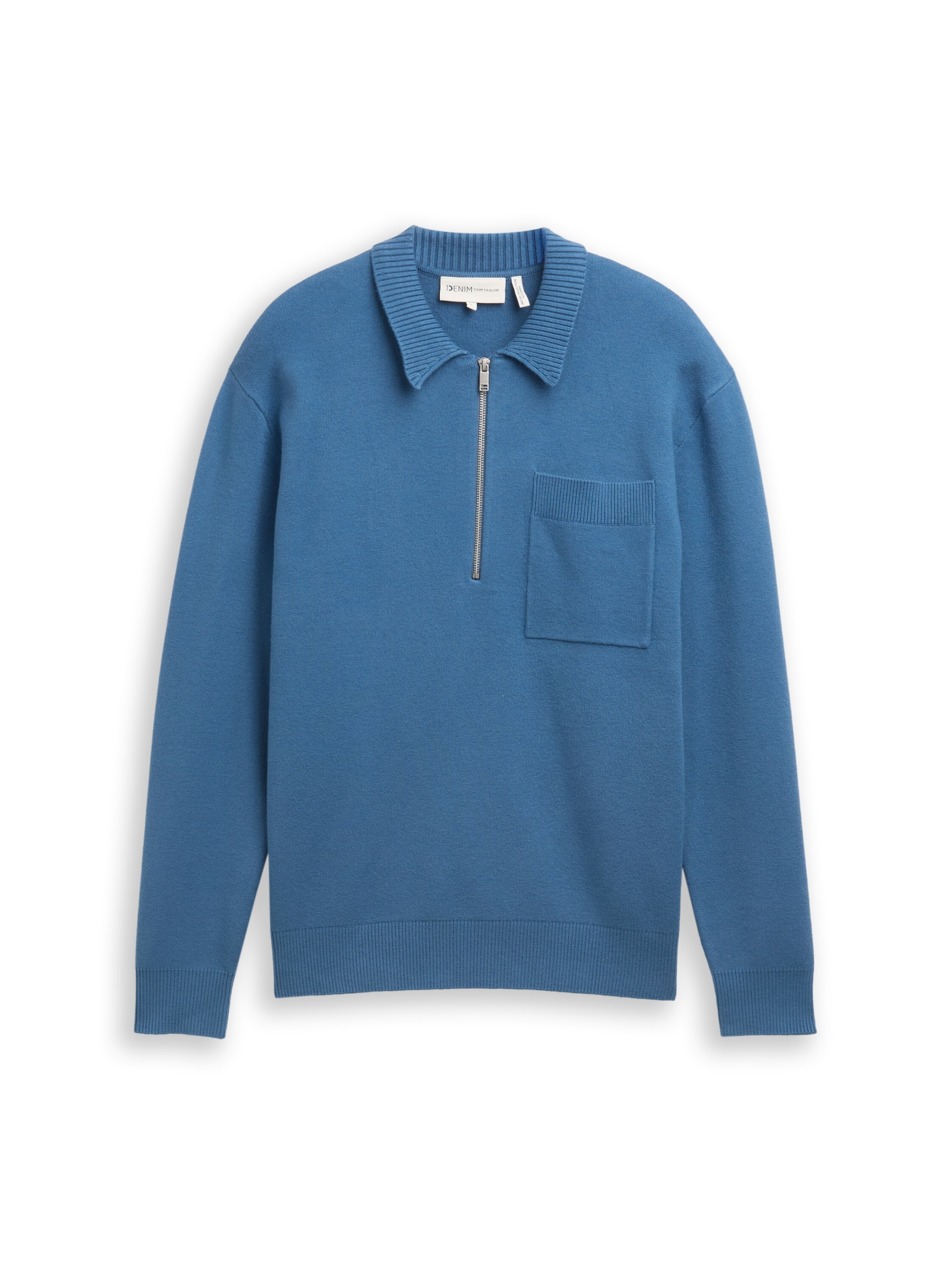 relaxed knitted zip polo #1