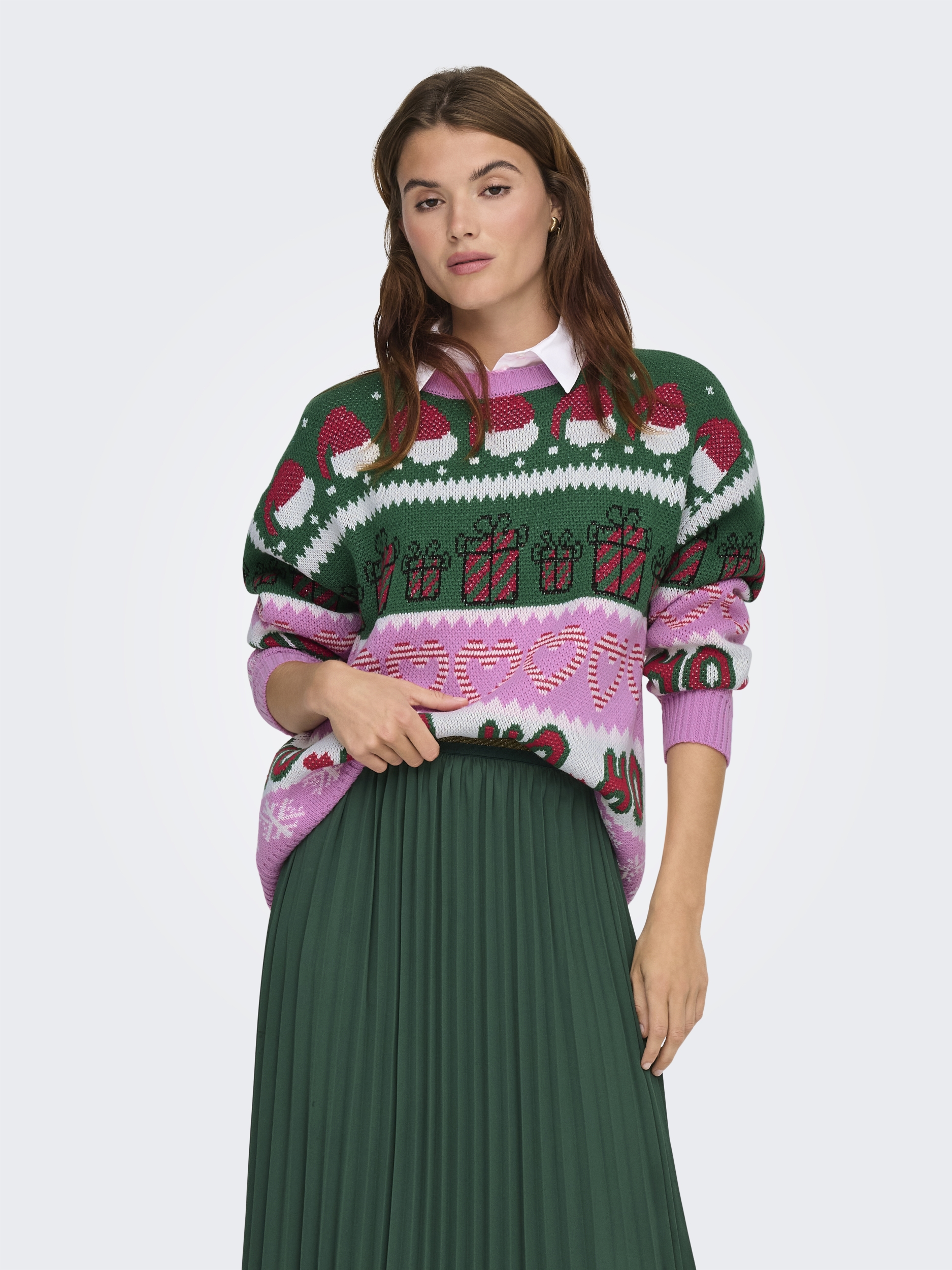 ONLXMAS HOHO LS PULLOVER KNT #6