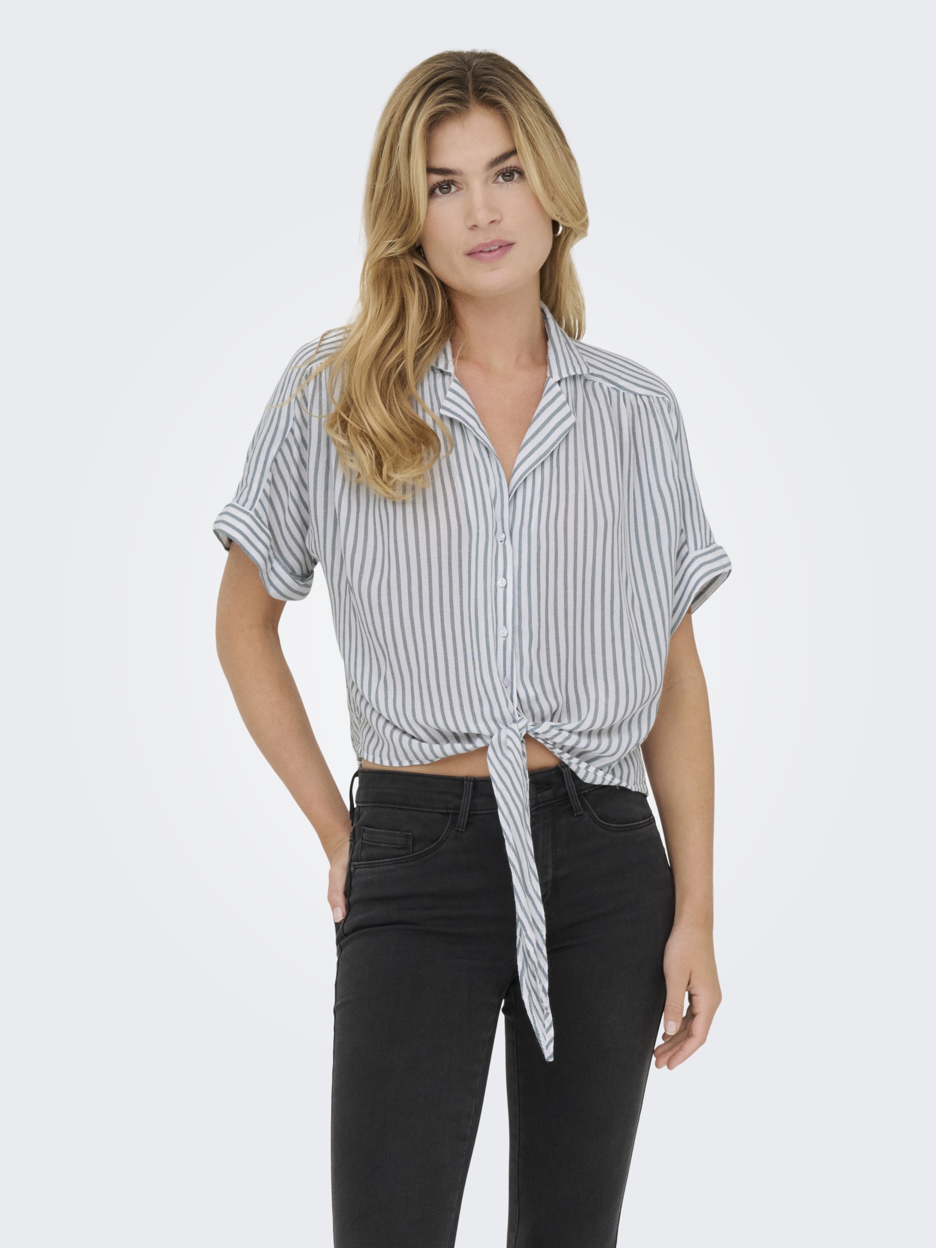 ONLPAULA LIFE S/S TIE SHIRT WVN NOOS #3