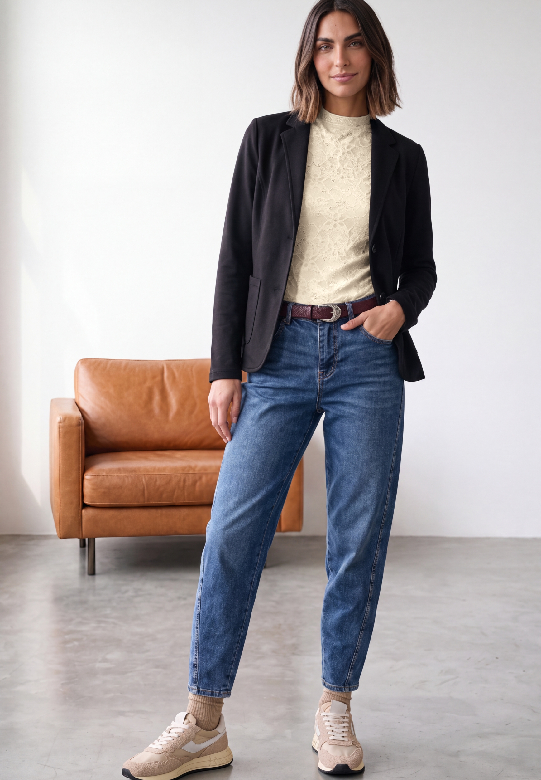 LTD QR lace turtle neck shirt #3