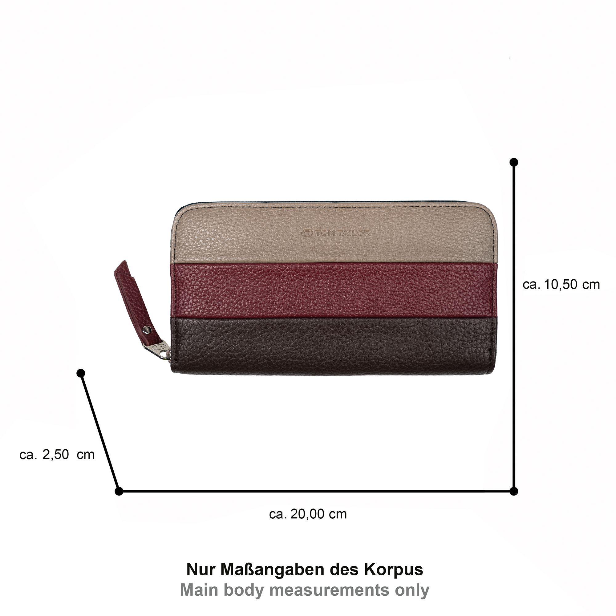 Ellen, Long zip wallet, dark brown #5