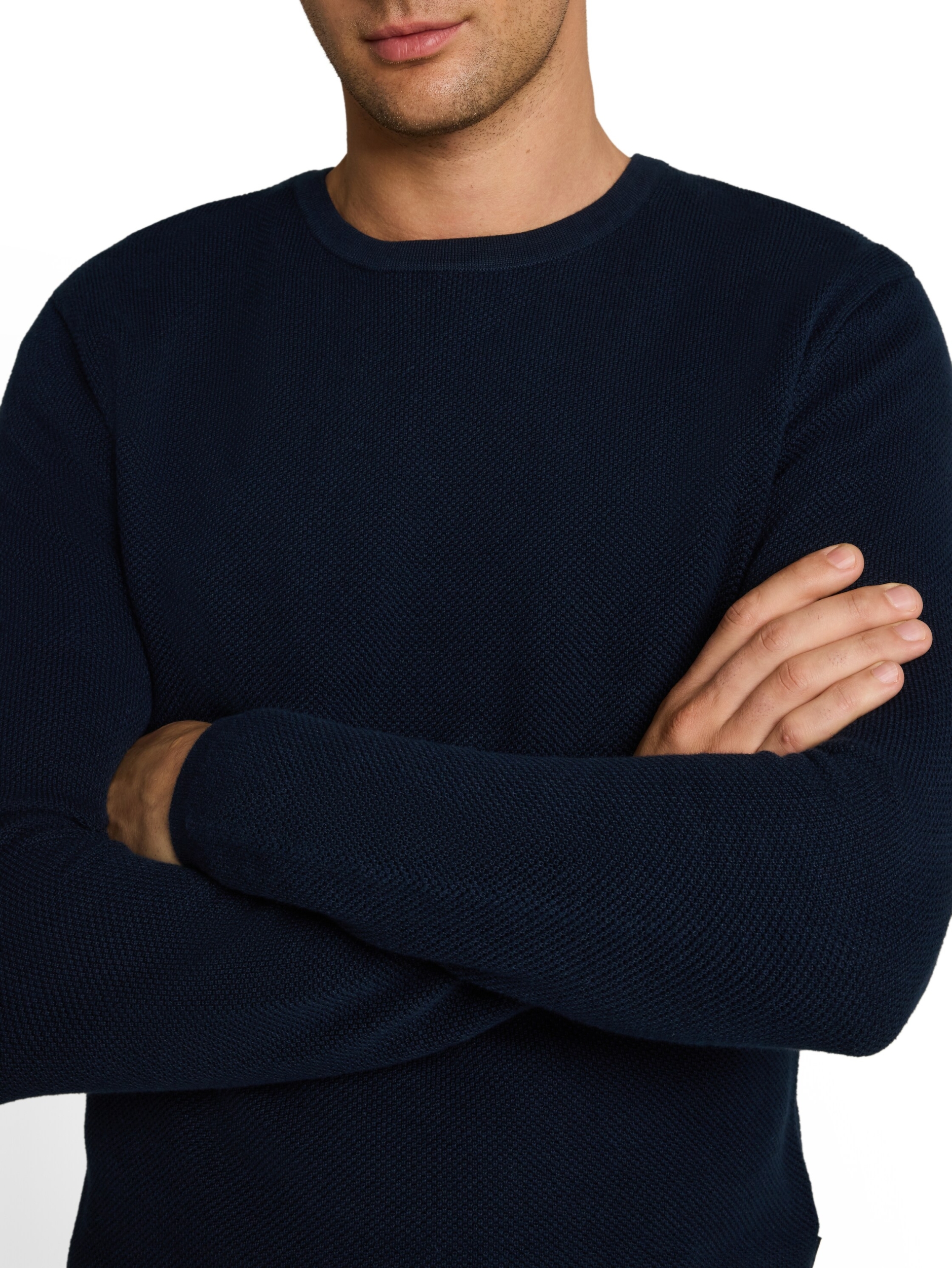basic structred crew neck knit #6