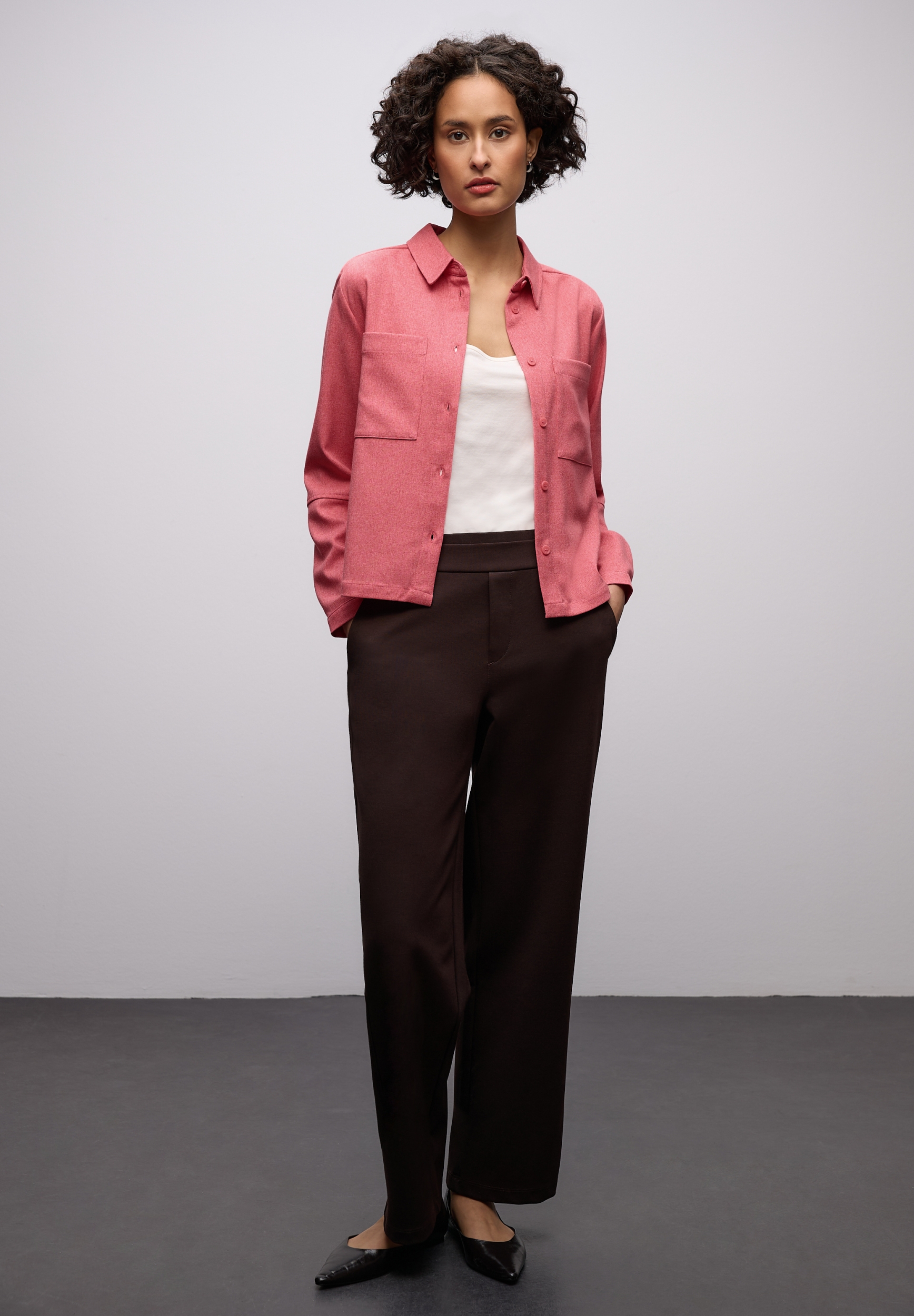 Melange shirtcollar blouse w p #6