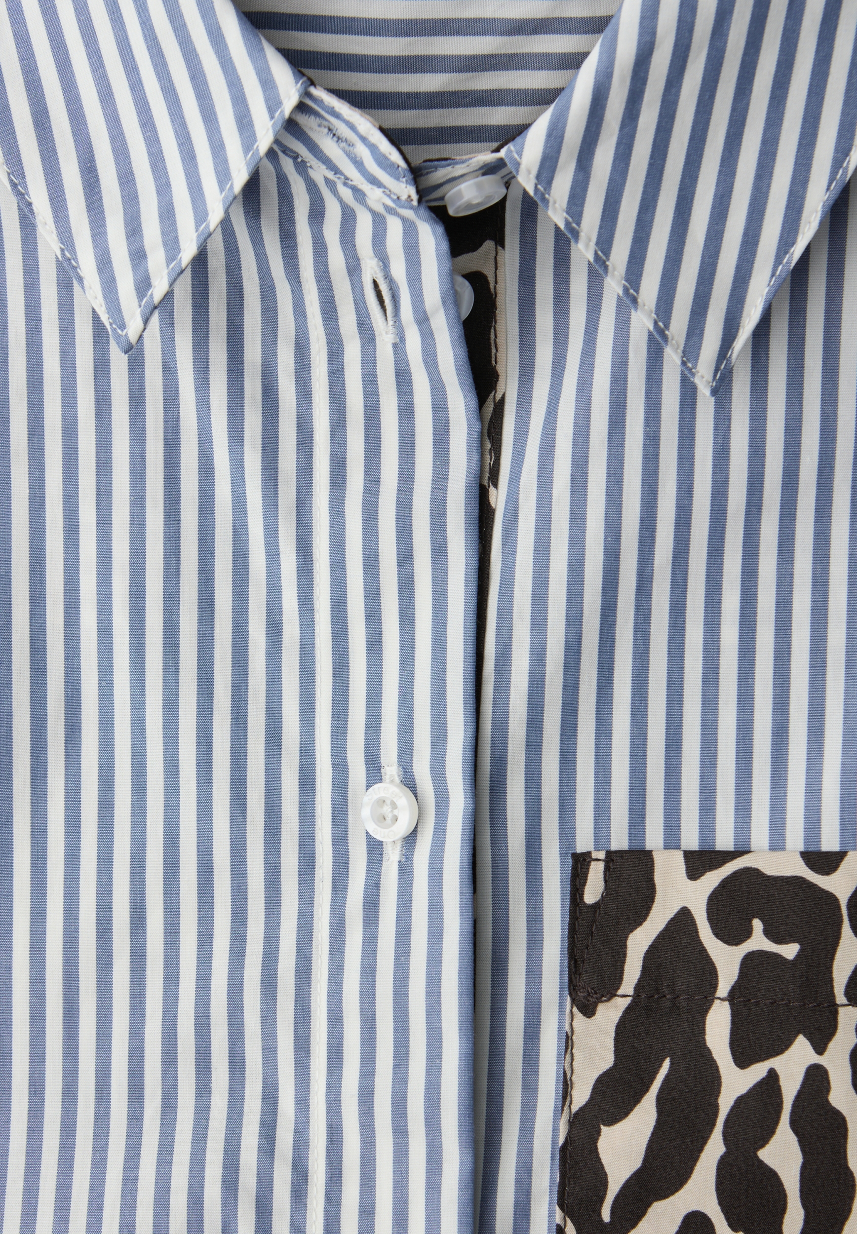 Striped shirtcollar blouse w p #2