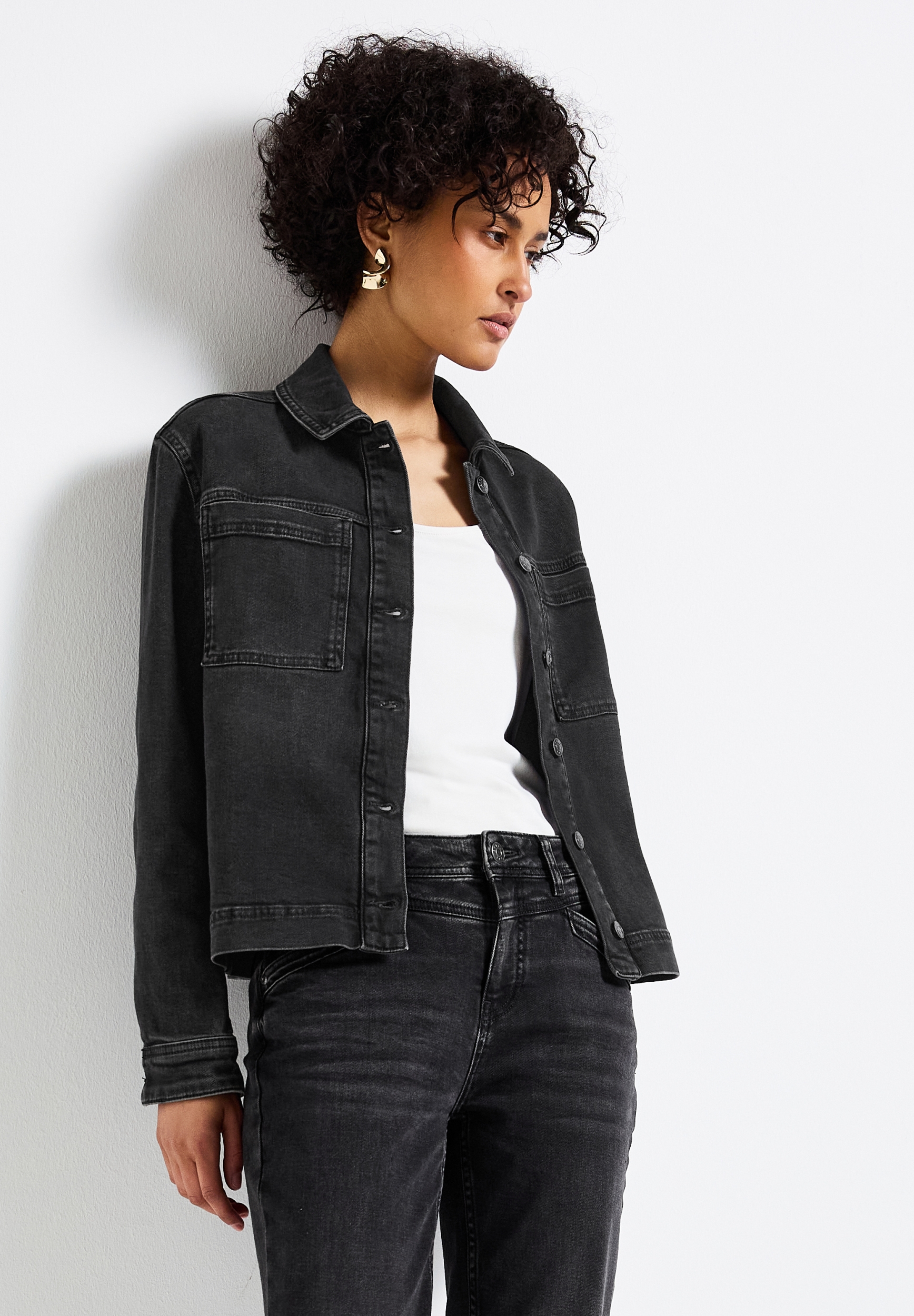 Style Denim-Jacket.black washe #6