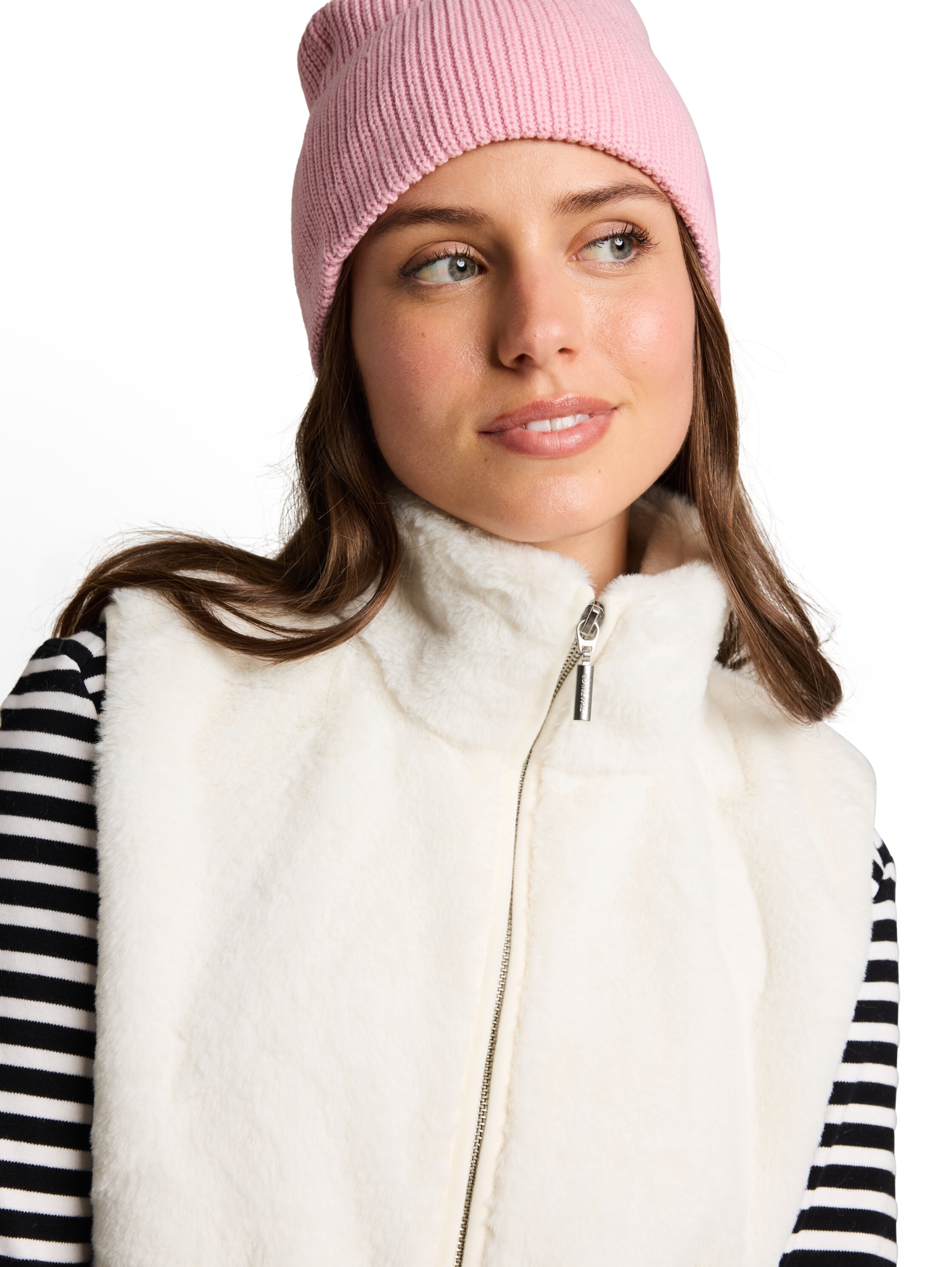 Sweatvest fake fur zipped #6