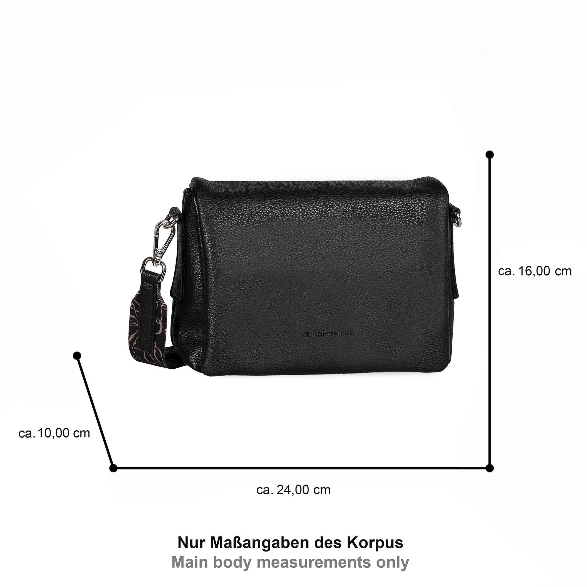 Orla, Flap bag S no zip, black #5