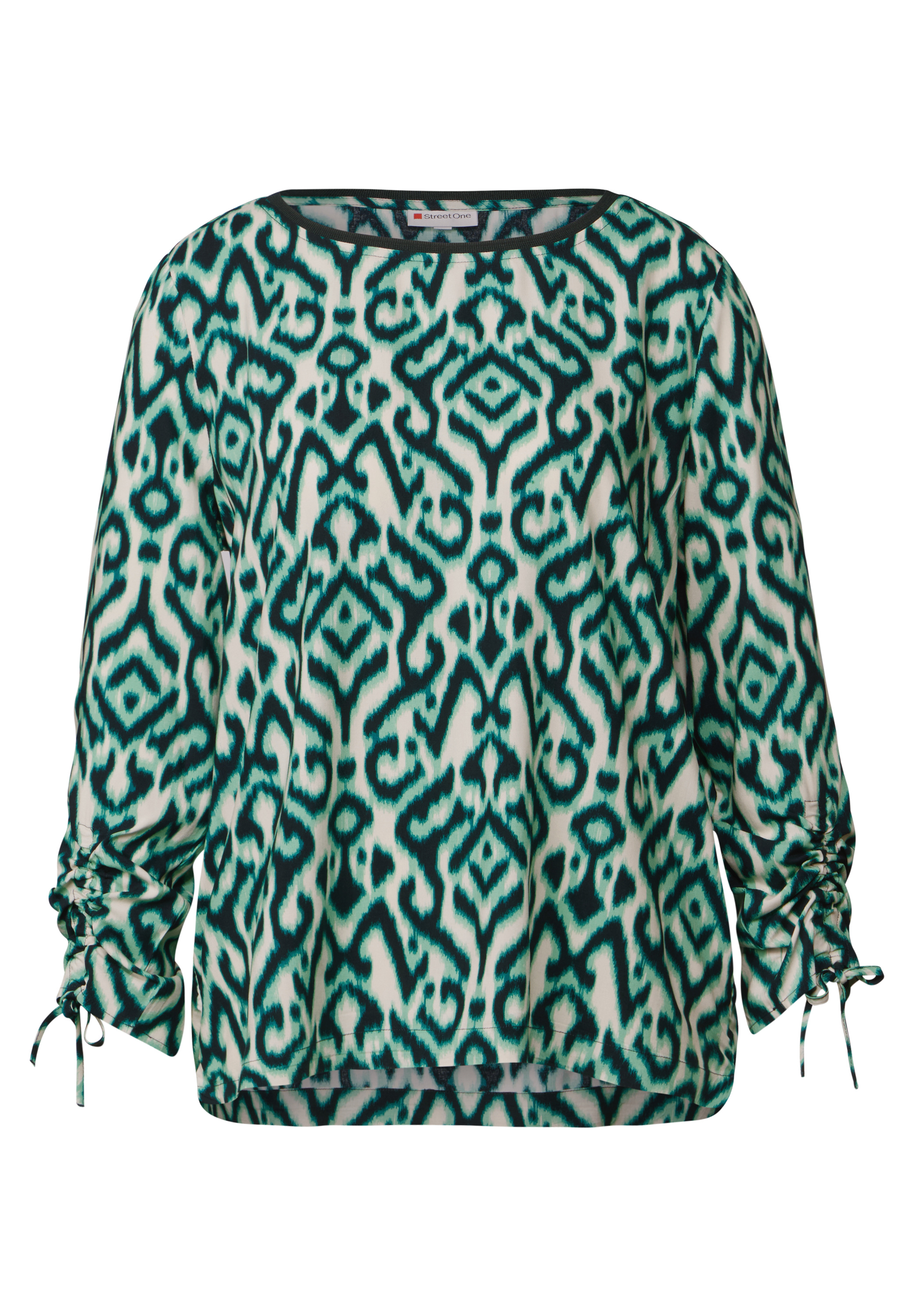 Bluse mit Raffung am Arm