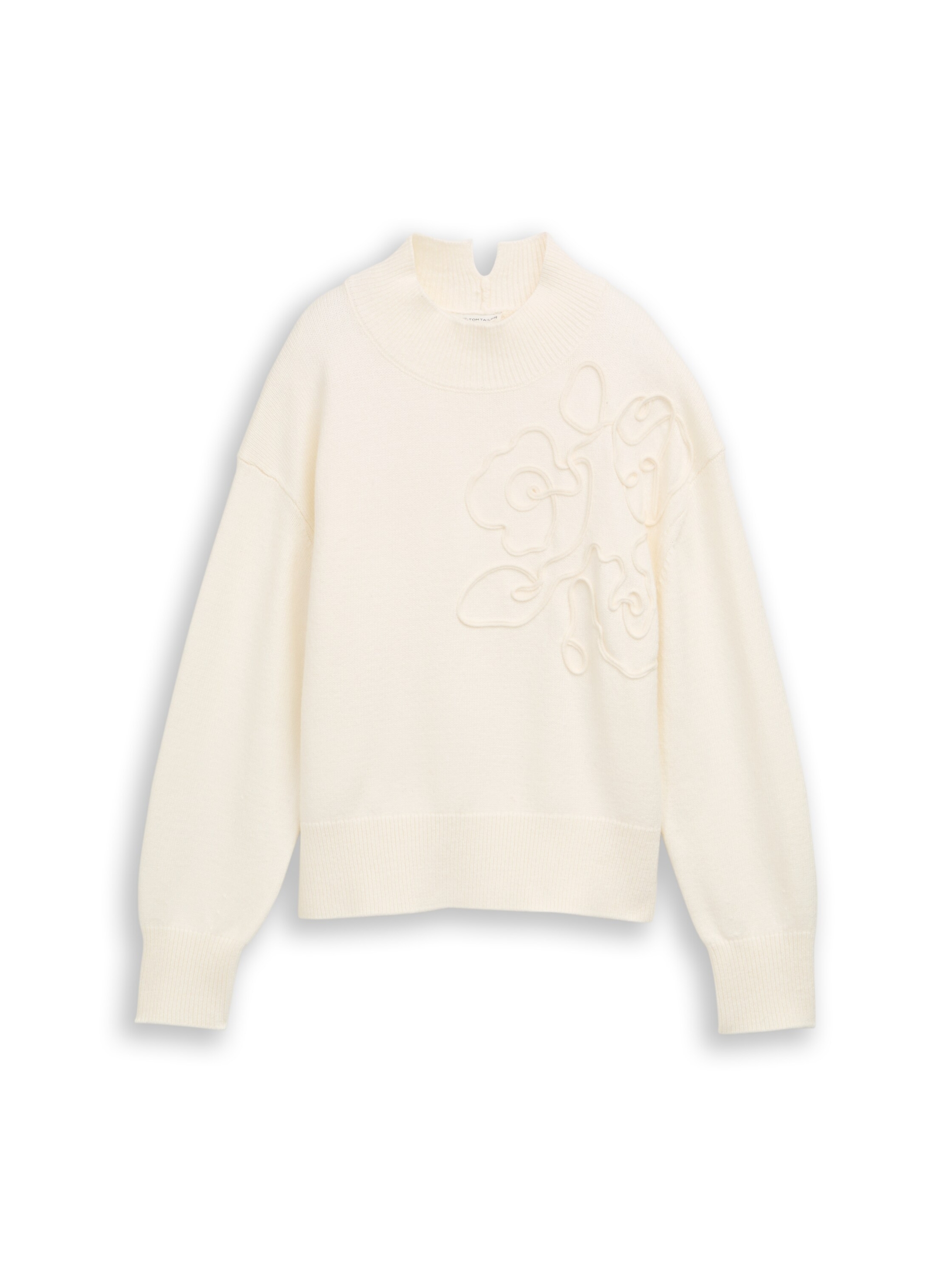 knit cosy embroidered mock-nec #1