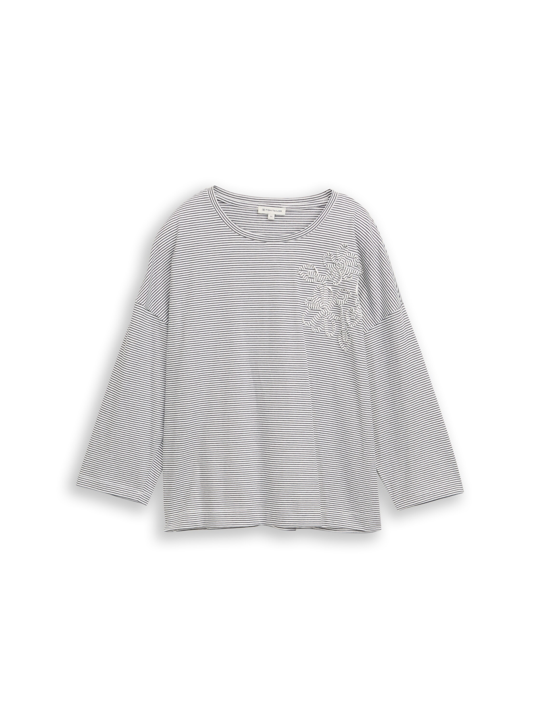 T-shirt stripe with flower pat #1